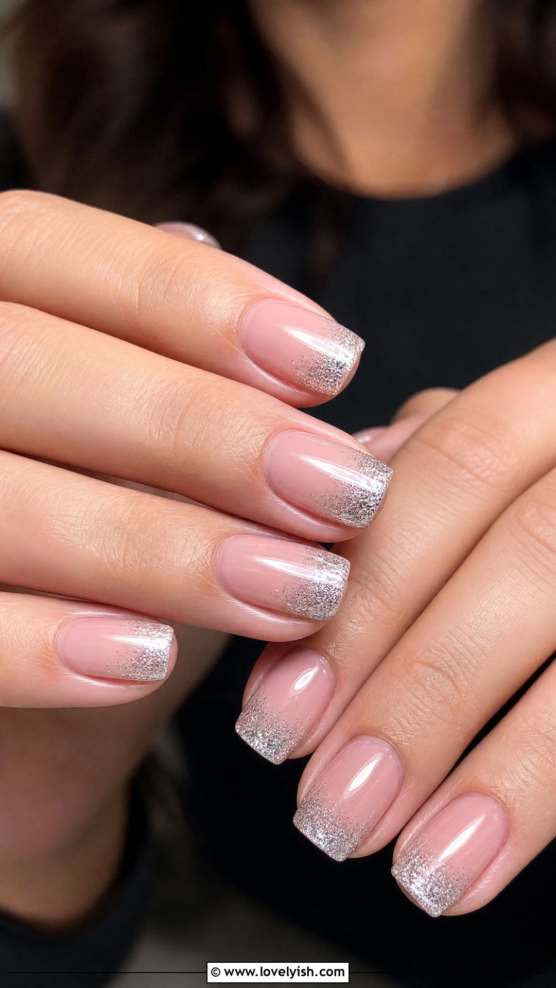 Glitter Tip Short Acrylic Nails - 50 short acrylic nails - 50 short acrylic nails
