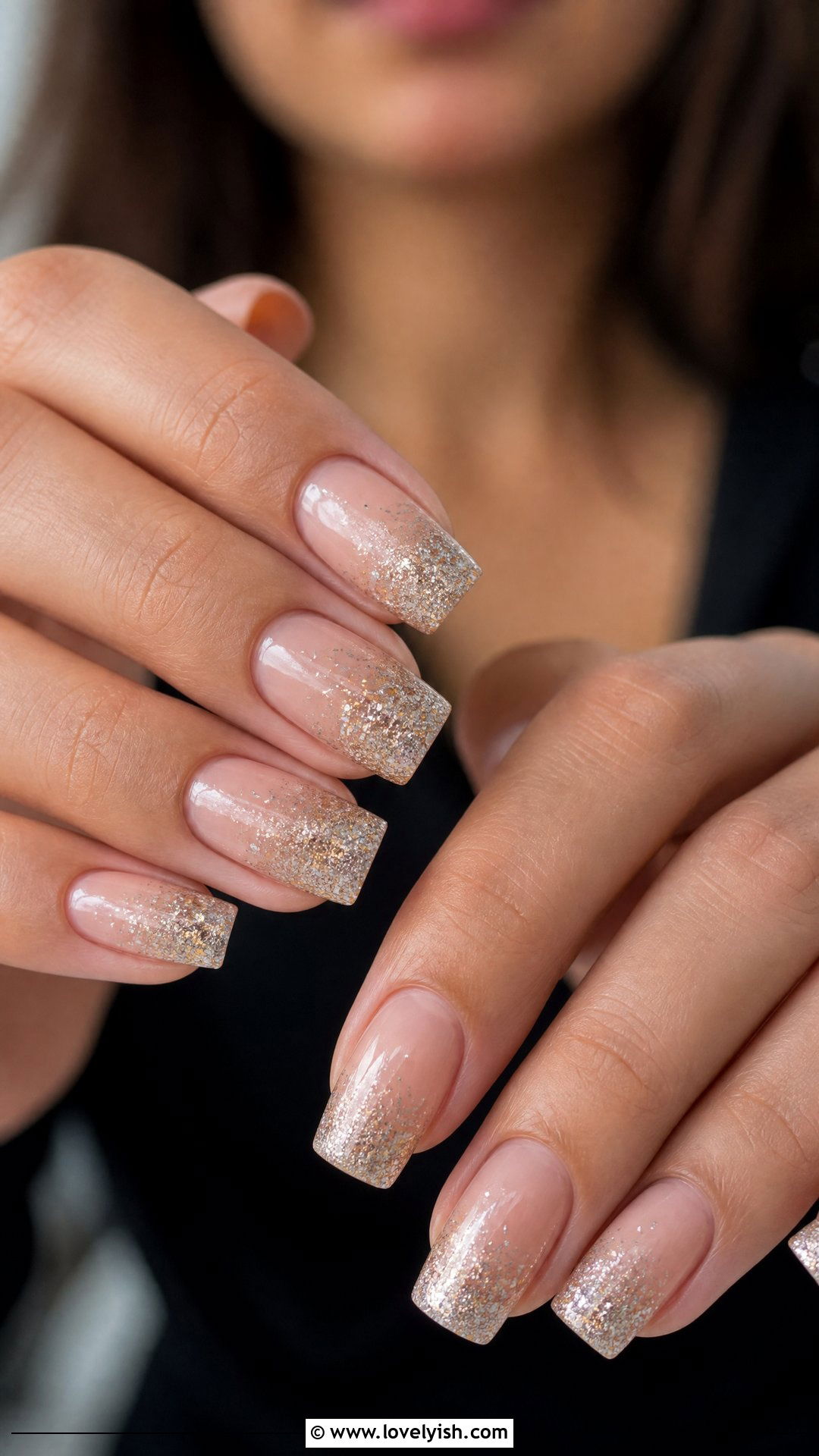 Glitter Tip Square Nails - 50 square nails - 50 square nails