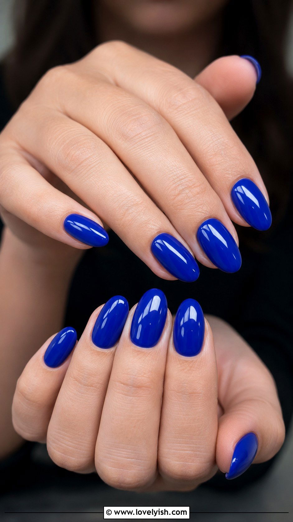 Glossy Cobalt Blue Ocean Nails - 50 ocean nails - 50 ocean nails