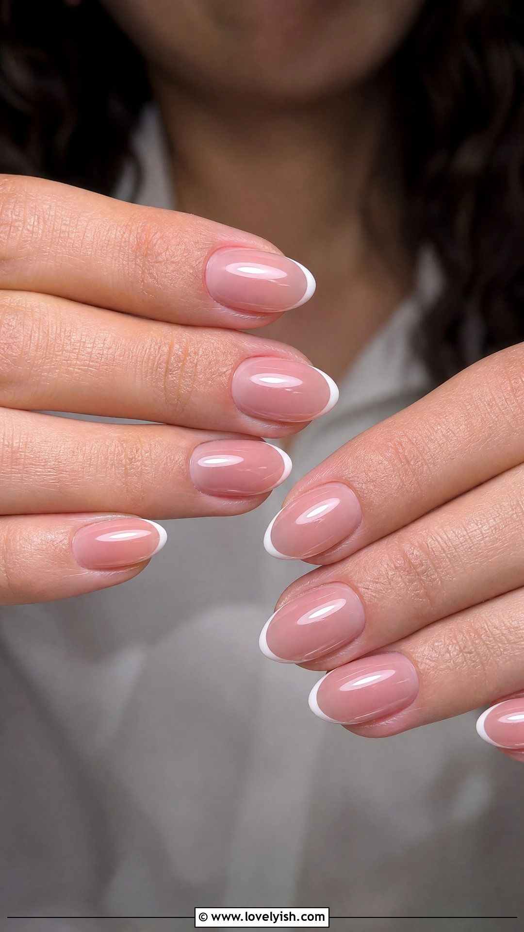 Glossy Jelly French Tips - 50 minimalist french tips - 50 minimalist french tips