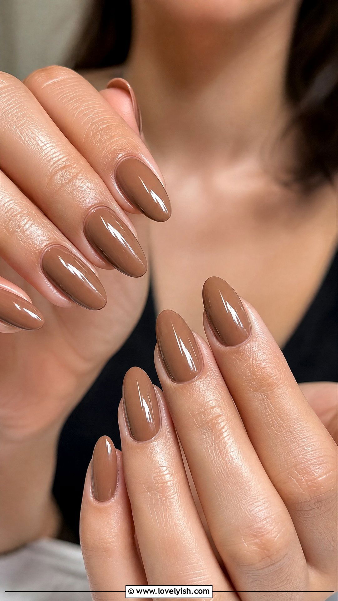 Glossy Mocha Brown Nails - 50 classic nail designs - 50 classic nail designs
