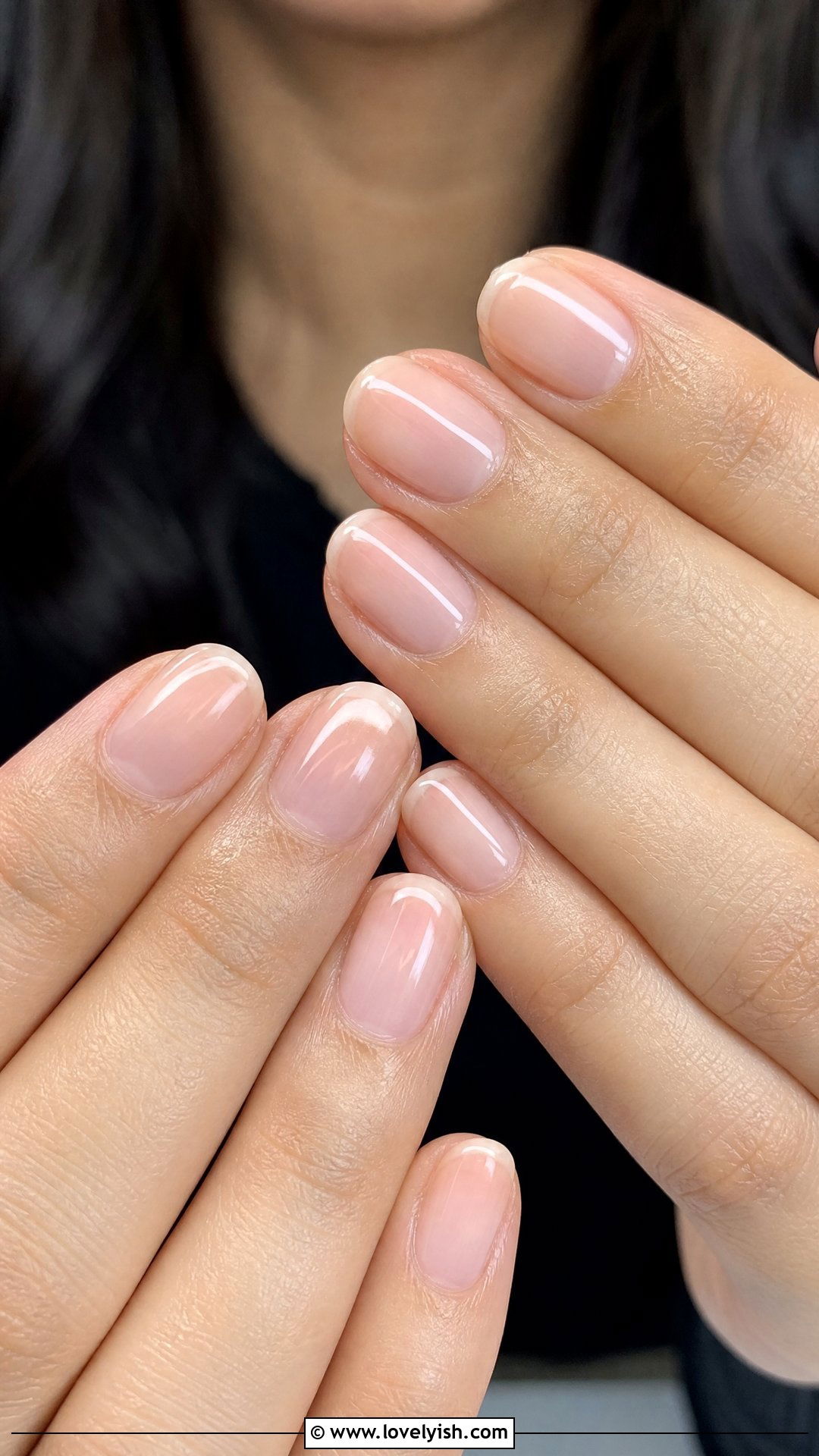 Glossy Natural Nails - 50 simple nail art - 50 simple nail art