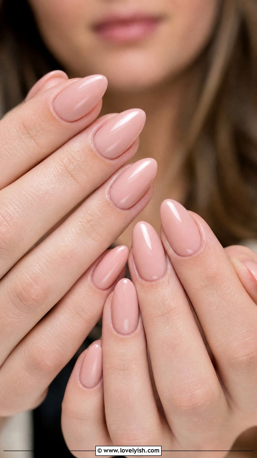 Glossy Nude Pink Nails - 35 nail art for beginners - 35 nail art for beginners