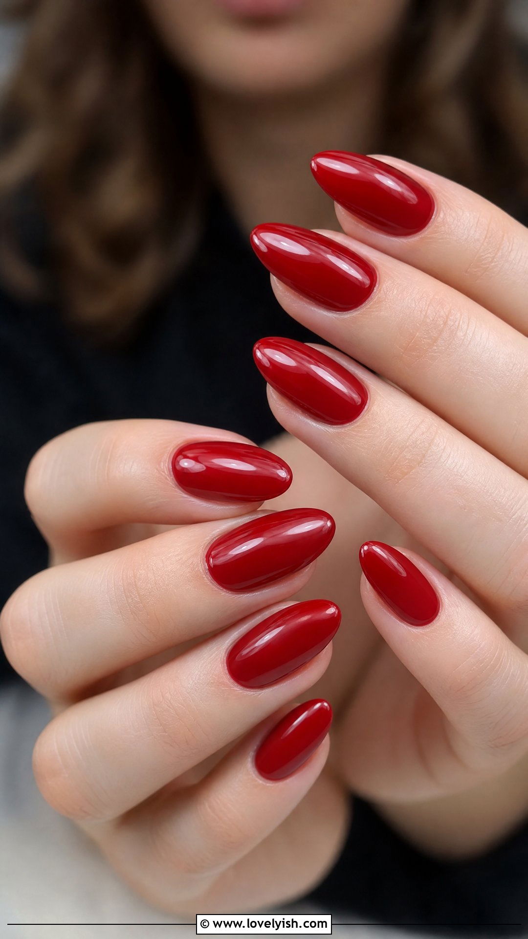 Glossy Solid Cherry Red Nails - 50 cherry nails - 50 cherry nails