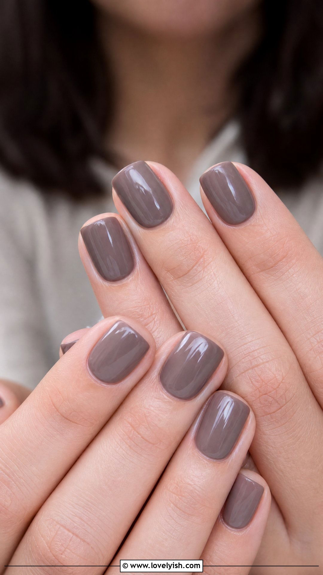 Glossy Taupe Nails - 50 classic nail designs - 50 classic nail designs
