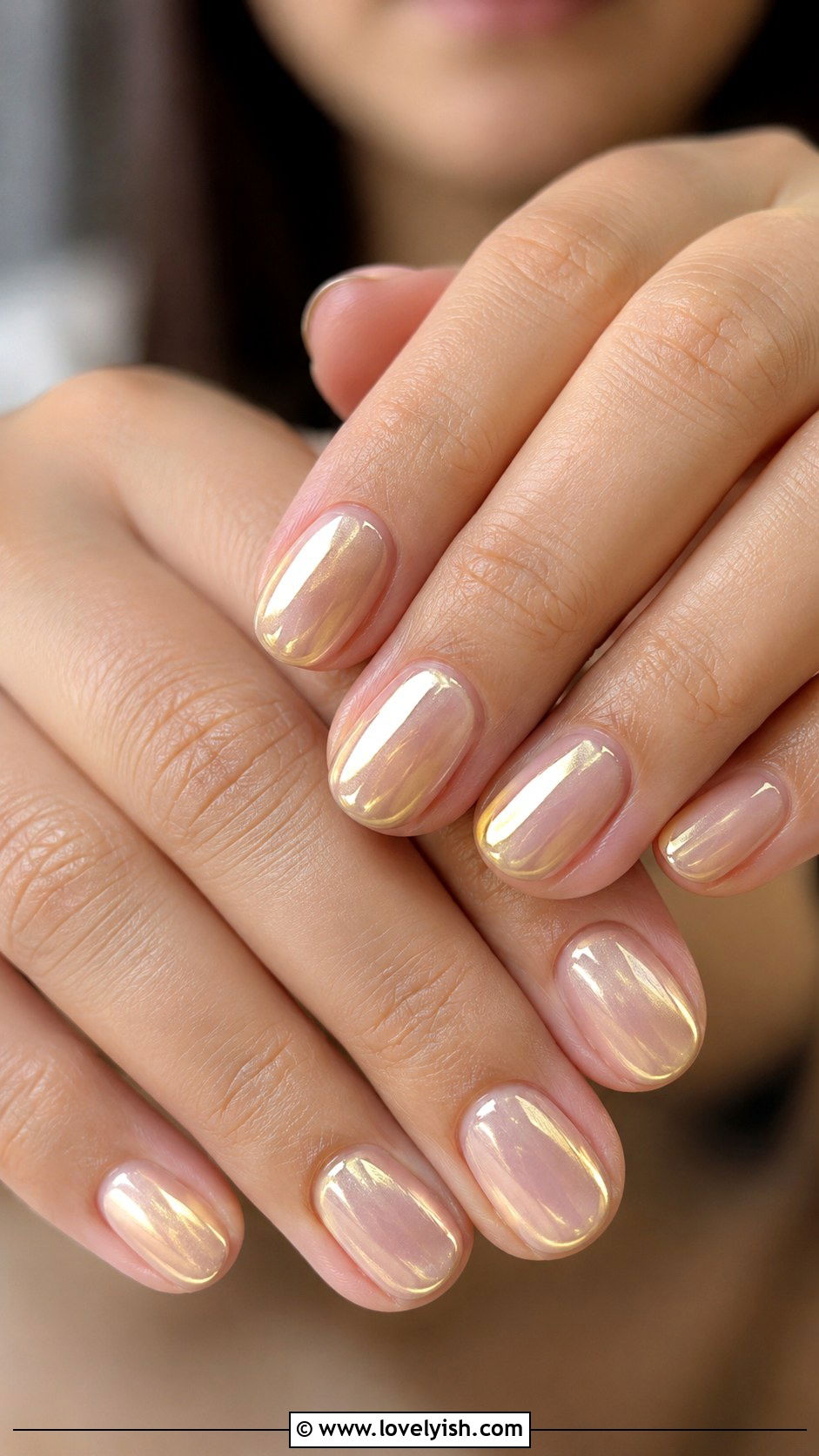 Gold Chrome Glazed Donut Nails - 50 gold chrome nails - 50 gold chrome nails