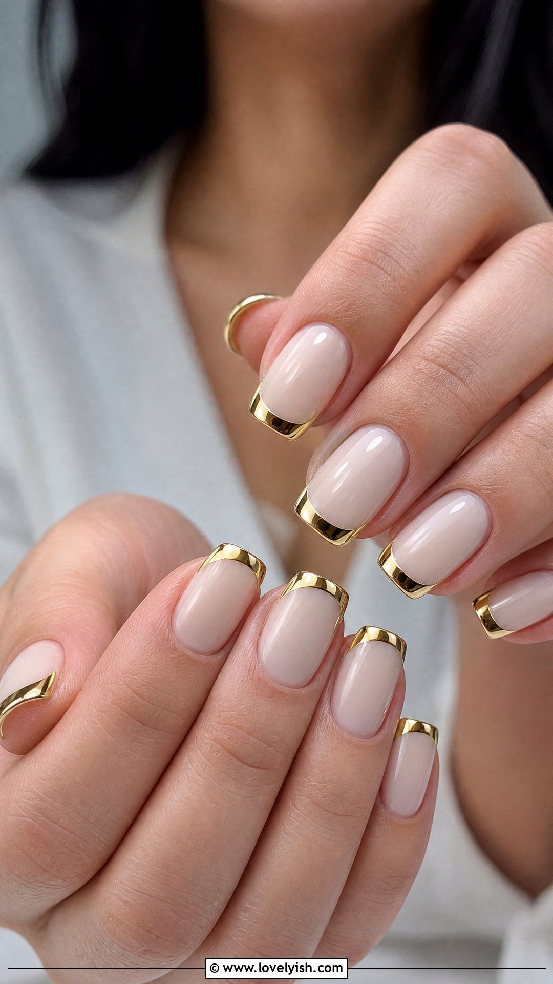 Gold Chrome Tip Nails - 25 chrome nails design ideas - 25 chrome nails design ideas