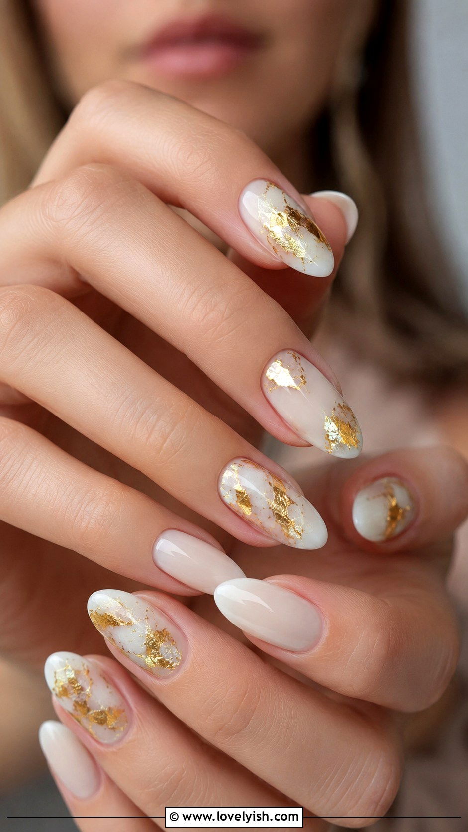 Gold Foil Accent Manicure - 50 manicure - 50 manicure
