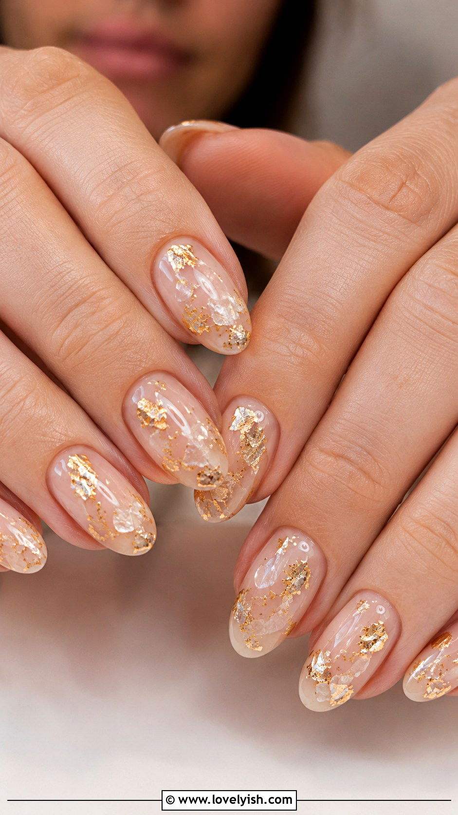 Gold Foil Quartz Nails - 50 nails - 50 nails