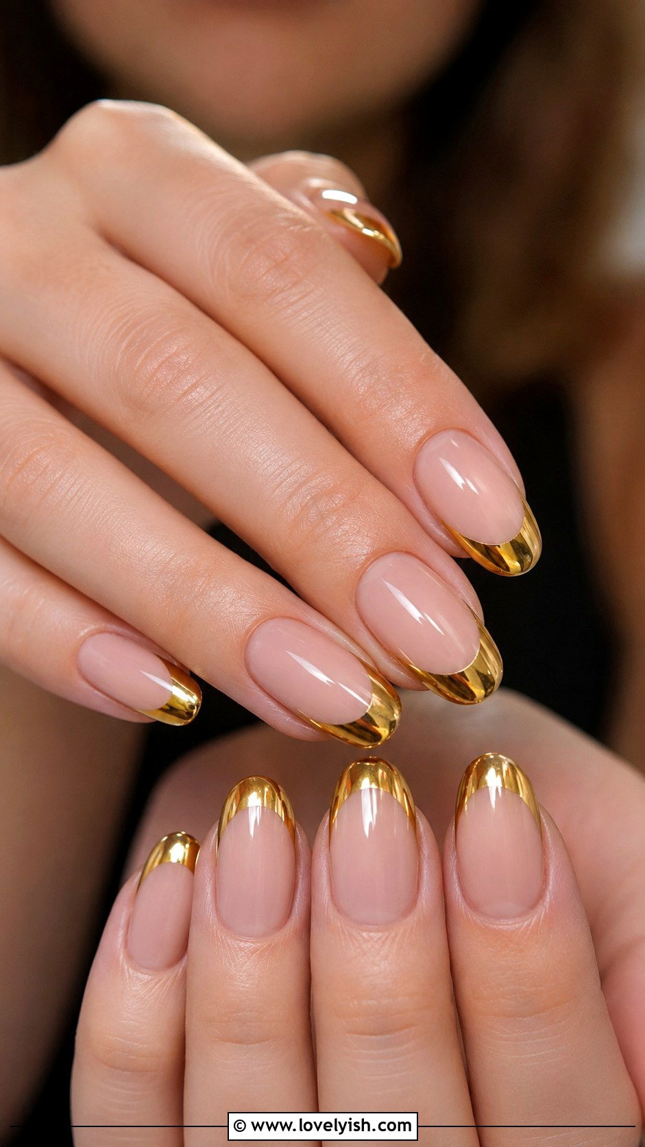 Gold French Tip Nails - 25 french tip nail design ideas - 25 french tip nail design ideas