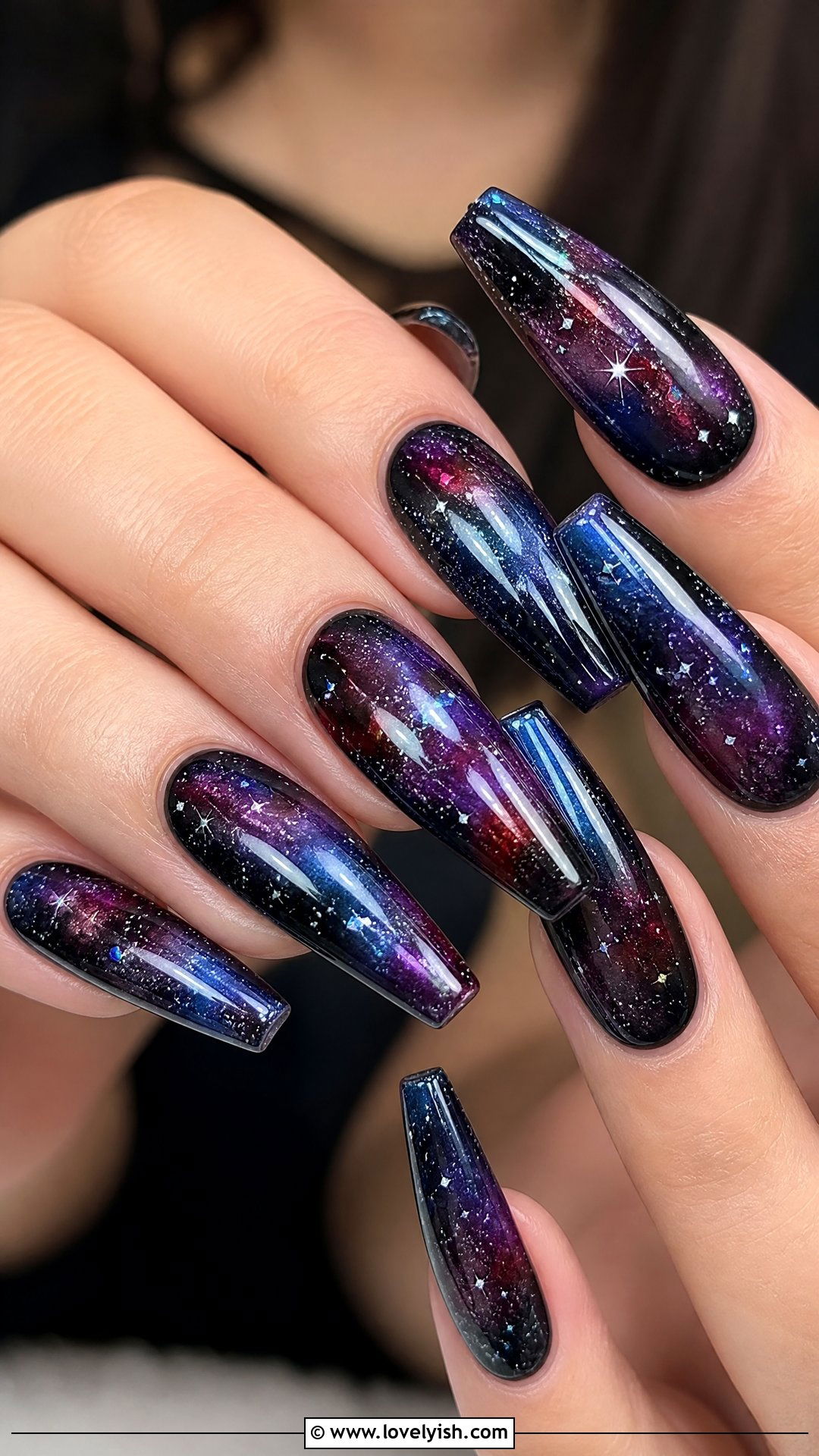 Goth Galaxy Nails - 50 goth nails - 50 goth nails