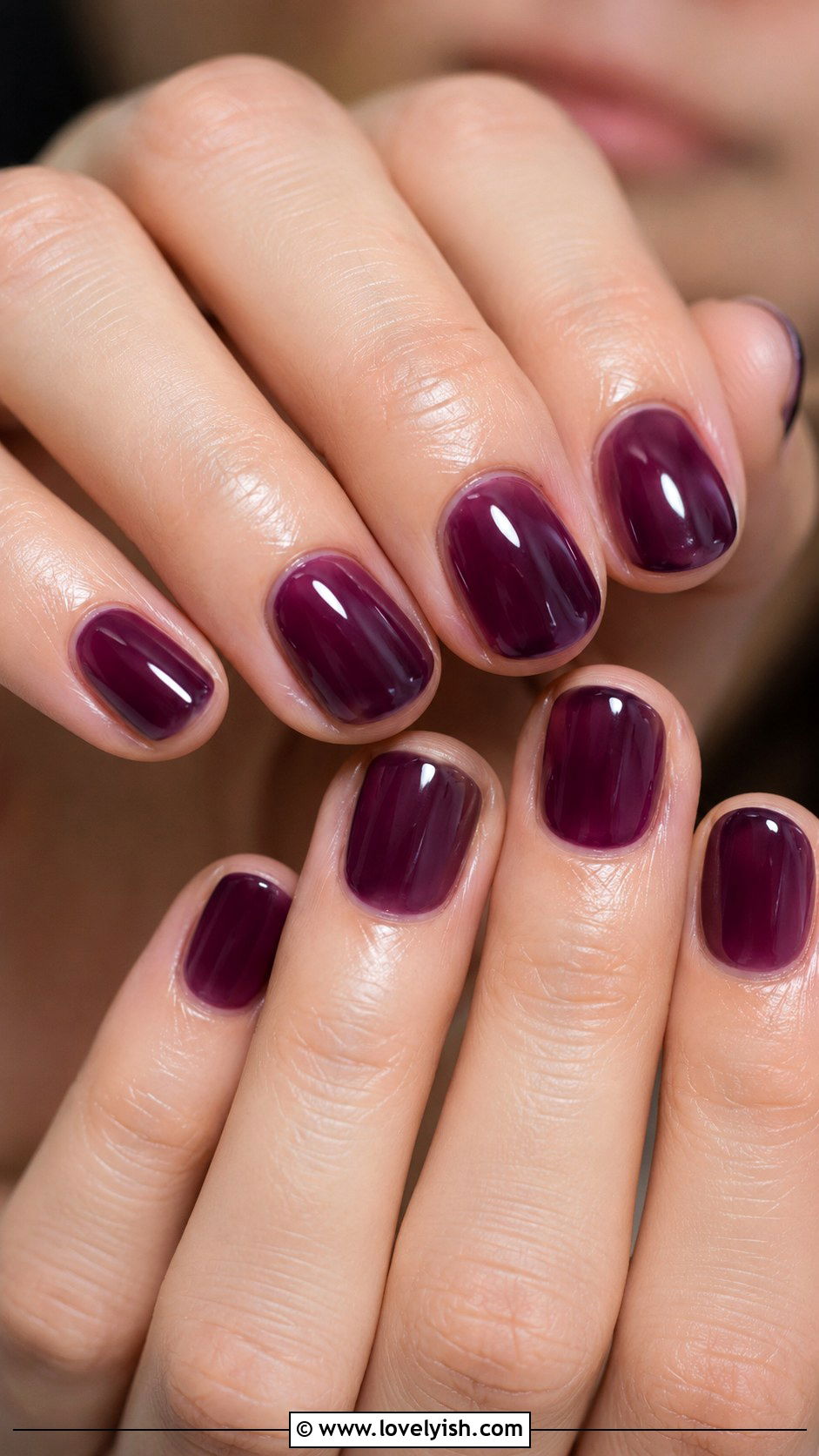 Grape Jelly Sheer Nails - 33 purple nail design ideas - 33 purple nail design ideas