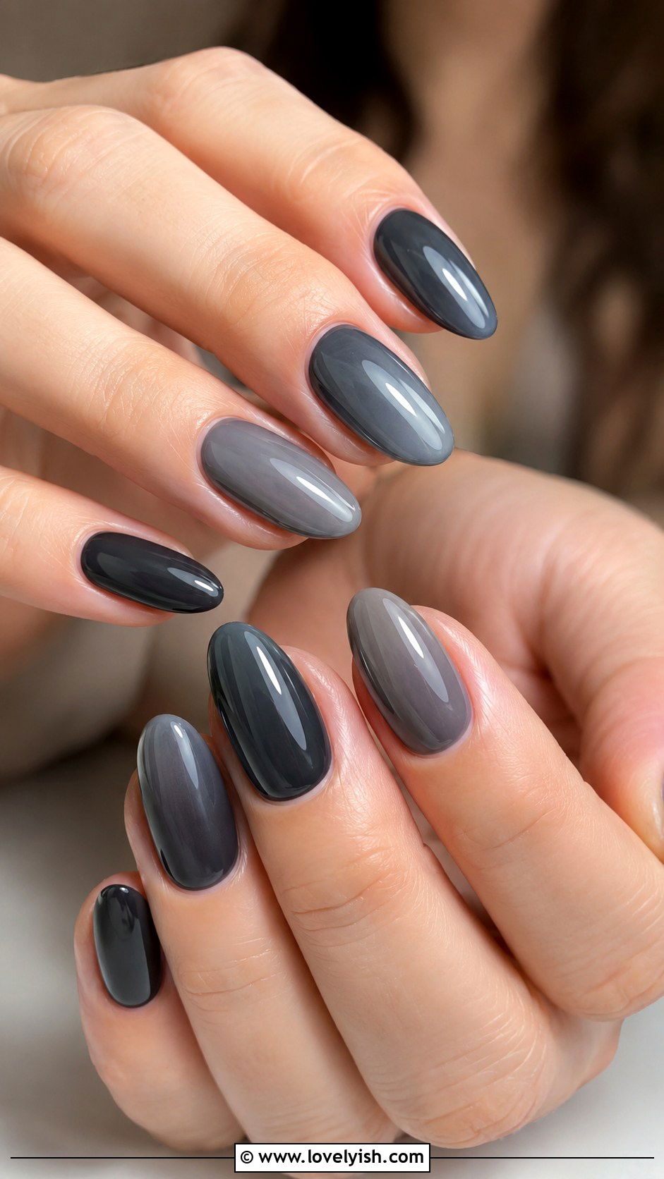 Grey Color Shifting Thermal Nails - 50 grey nail designs - 50 grey nail designs