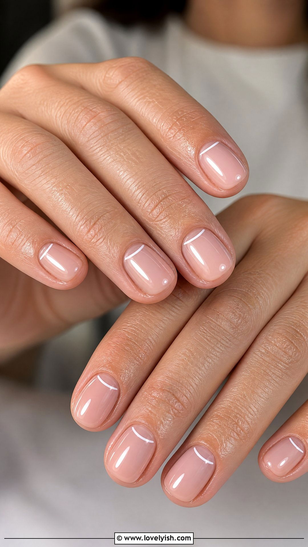 Half Moon Lined Nails - 42 easy nail art ideas - 42 easy nail art ideas