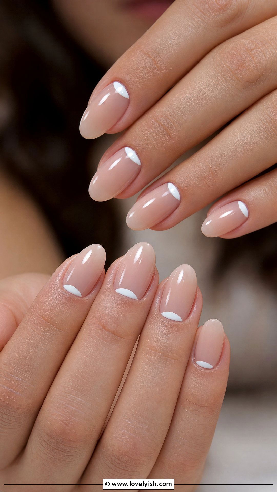 Half Moon Reverse French Tips - 50 minimalist french tips - 50 minimalist french tips