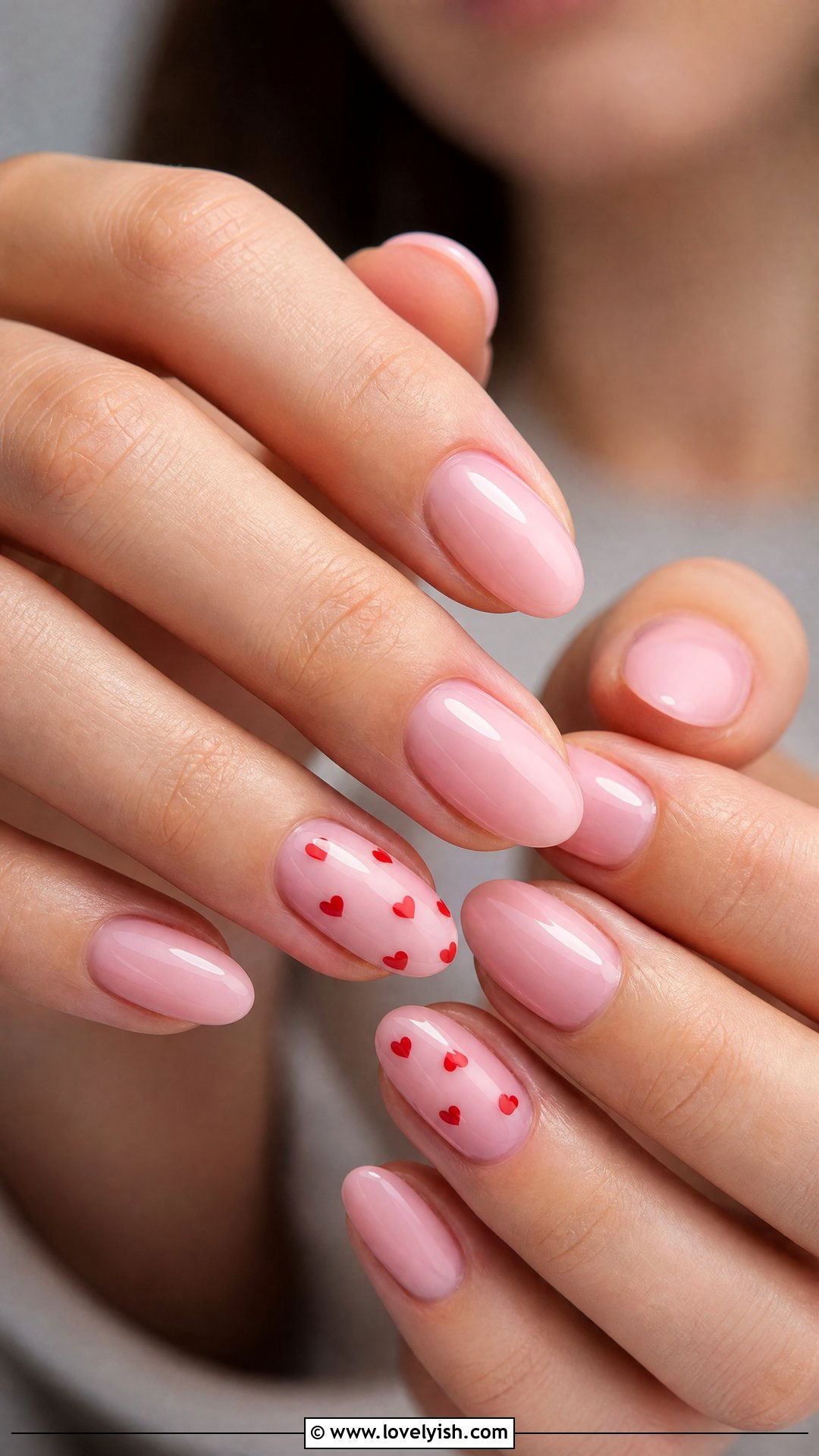 Heart Accent Dip Powder Nails - 50 dip powder nails - 50 dip powder nails
