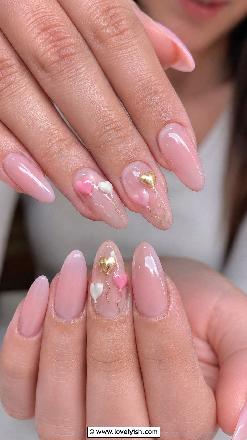 Heart Balloon Nails - 50 baby shower nails - 50 baby shower nails