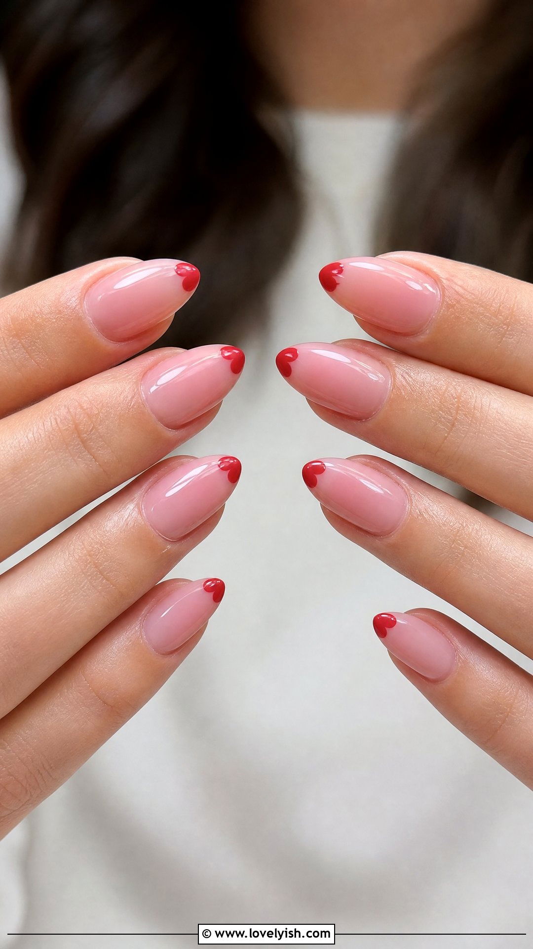 Heart French Tip Nails - 35 nail art for beginners - 35 nail art for beginners