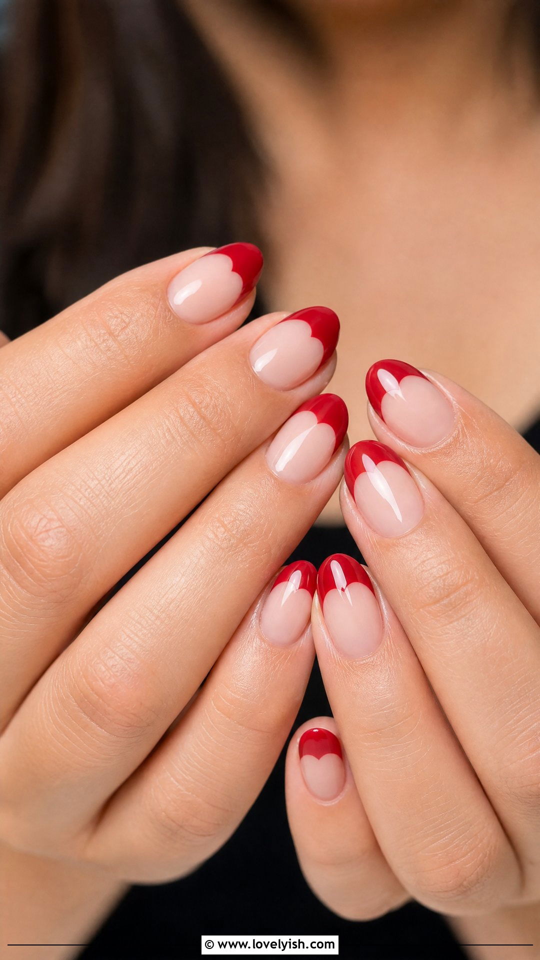 Heart French Tip - 50 french manicure - 50 french manicure
