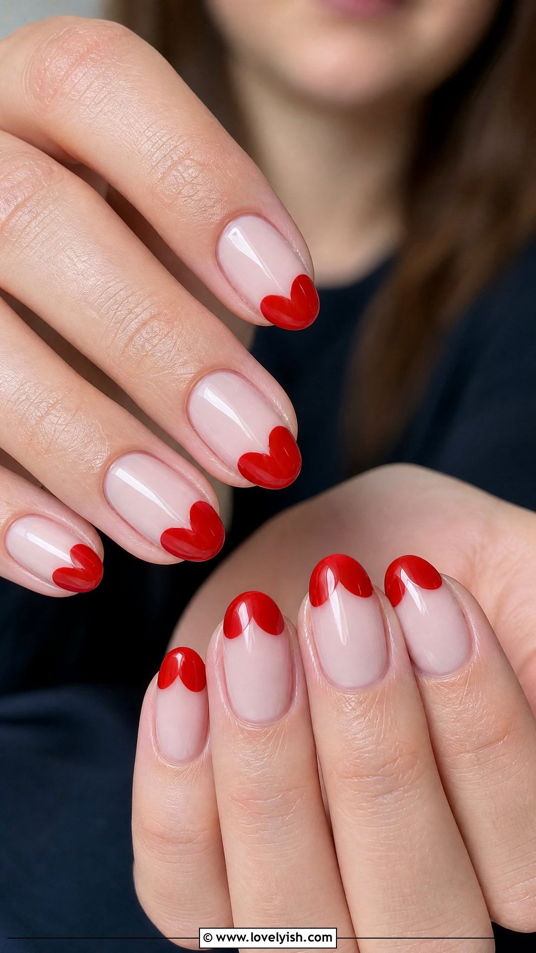 Heart Shaped French Tip - 50 cute french tip nail designs - 50 cute french tip nail designs
