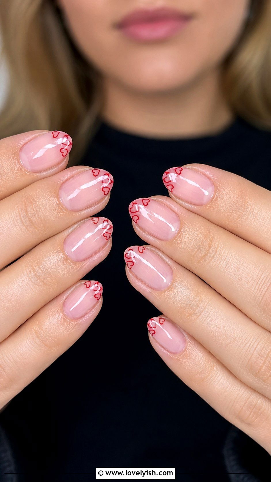 Heart Tip Nails - 25 easy nail art designs for beginners without tools - 25 easy nail art designs for beginners without tools