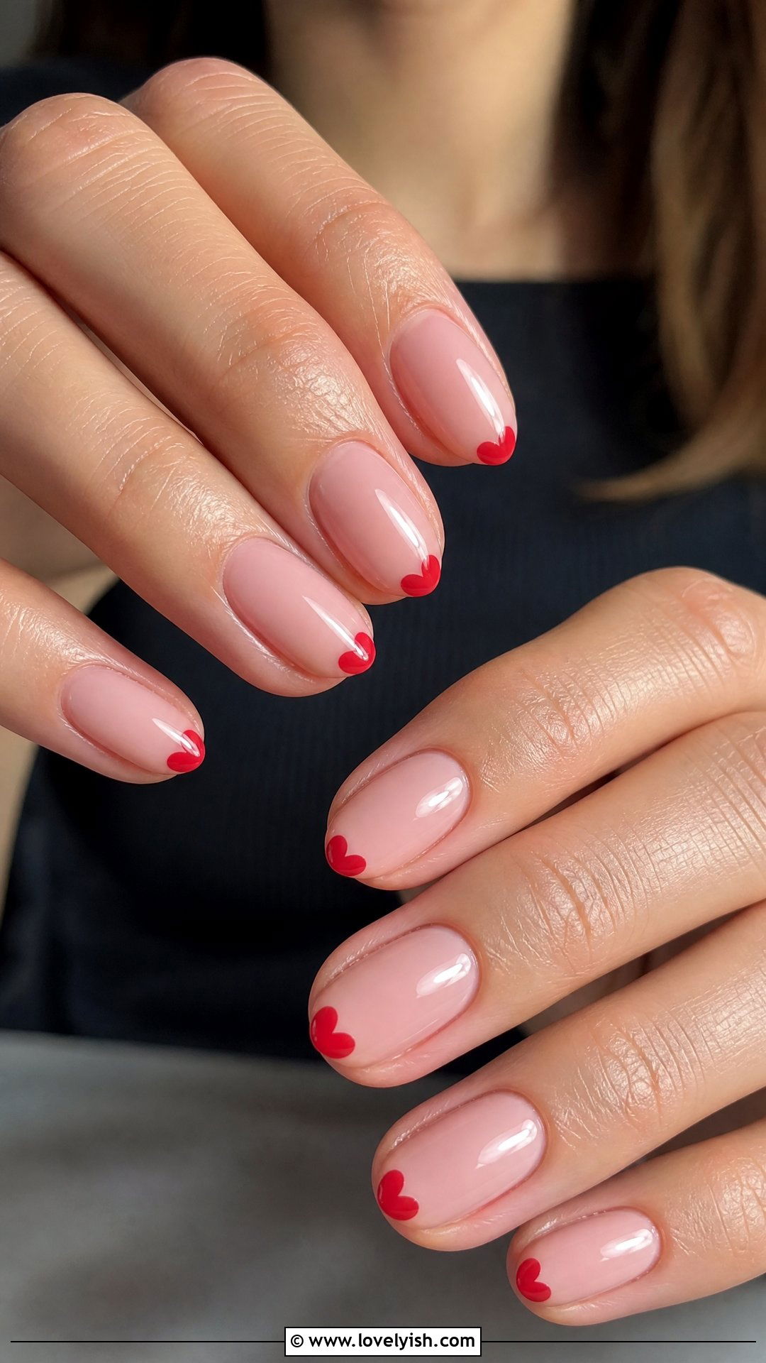 Heart Tip Short Oval Nails - 50 short oval nails - 50 short oval nails