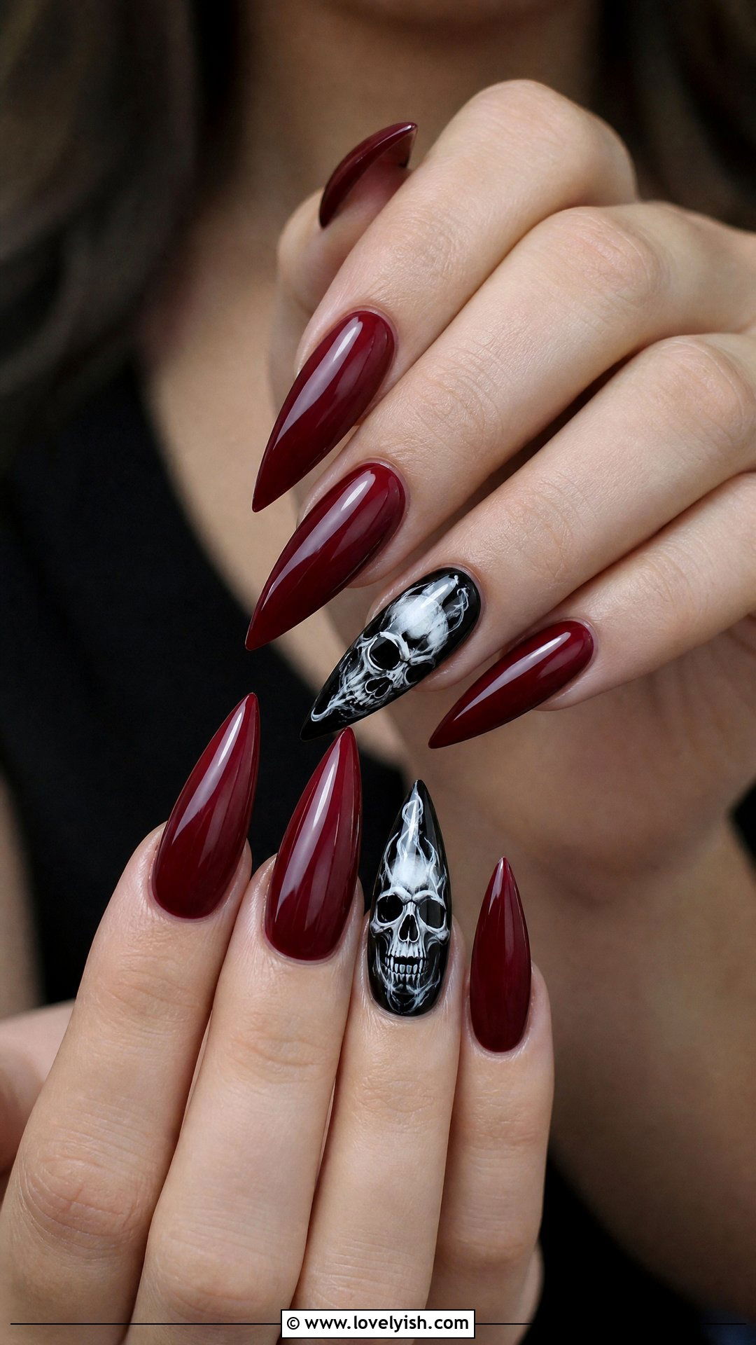 Heavy Metal Skull Accent Nails - 50 concert nails - 50 concert nails