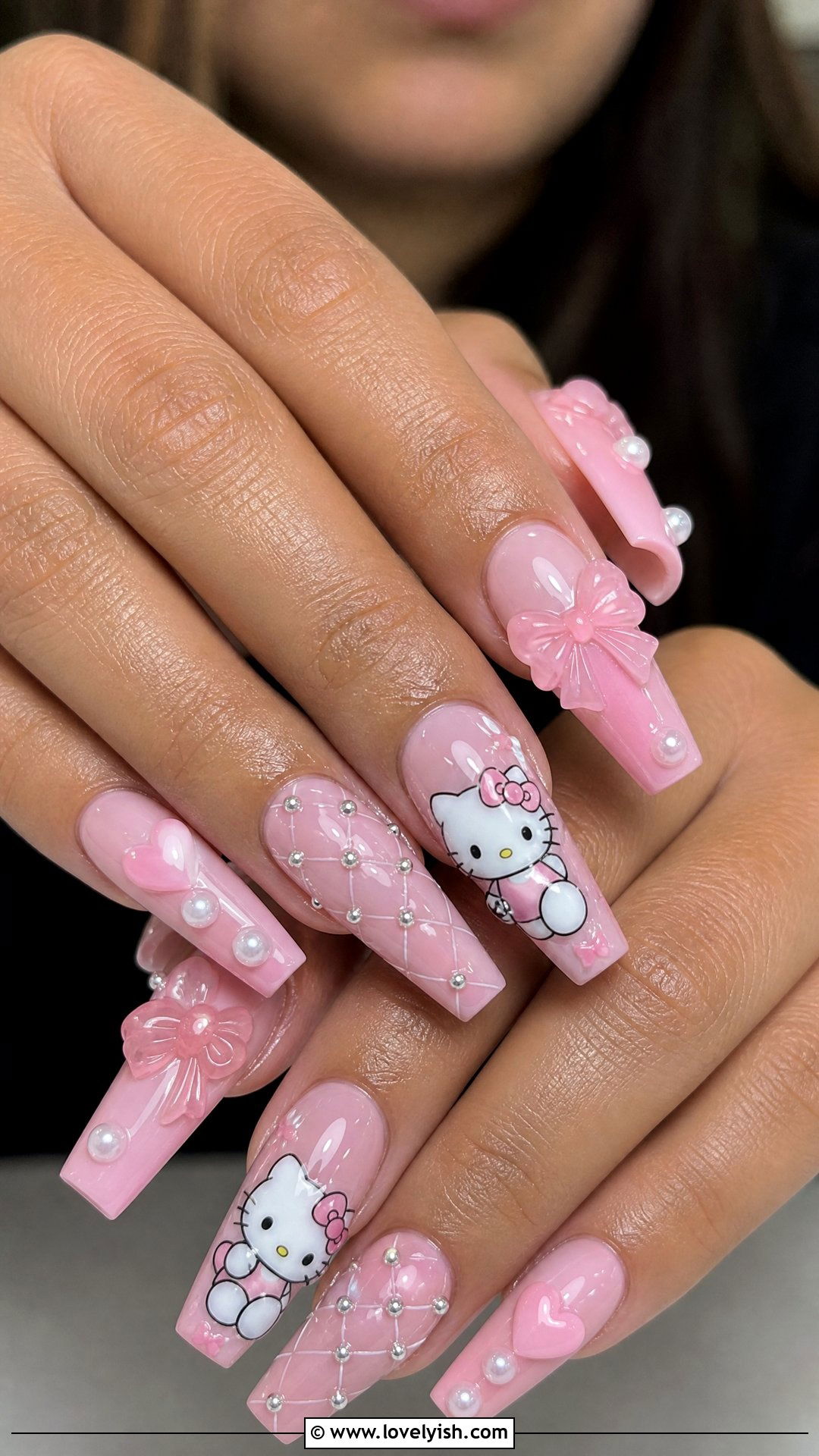 Hello Kitty Acrylic Nails - 25 hello kitty nail designs - 25 hello kitty nail designs
