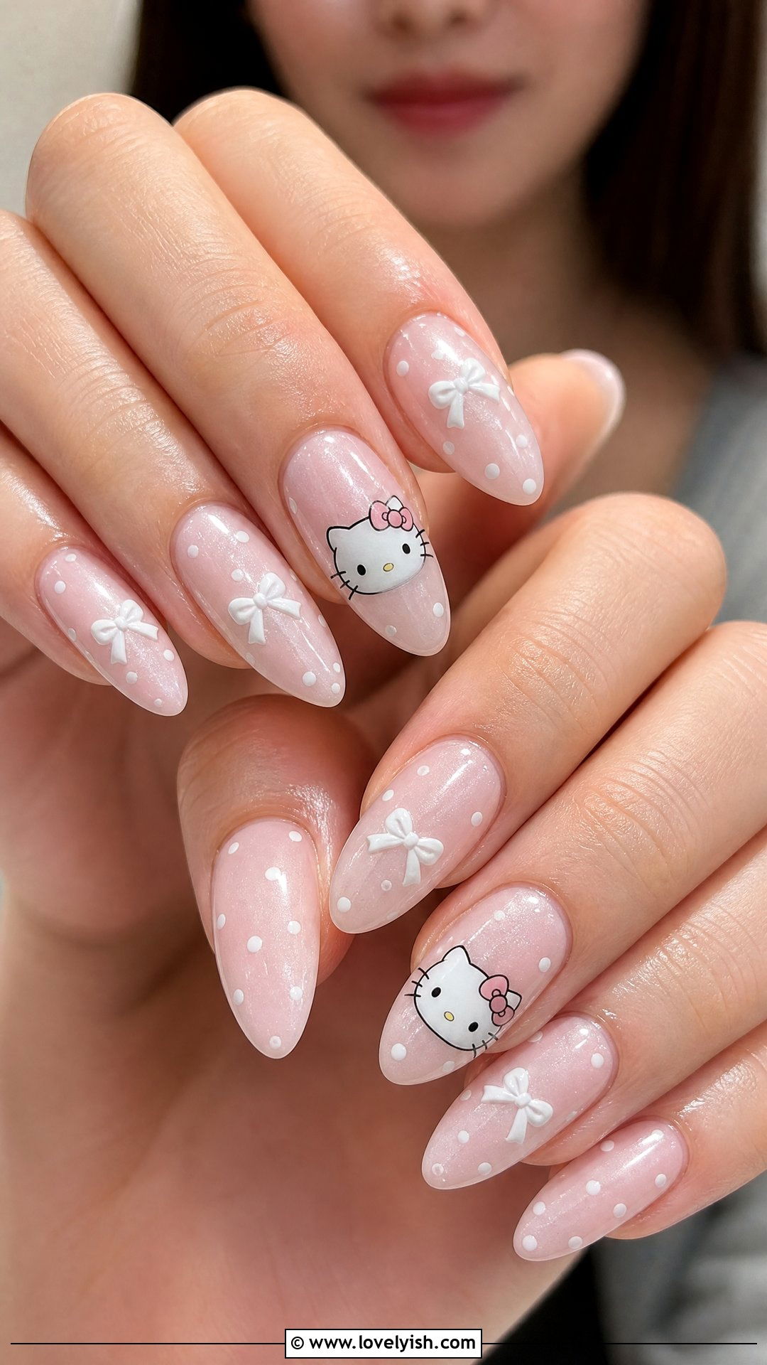 Hello Kitty Almond Nails - 25 hello kitty nail designs - 25 hello kitty nail designs