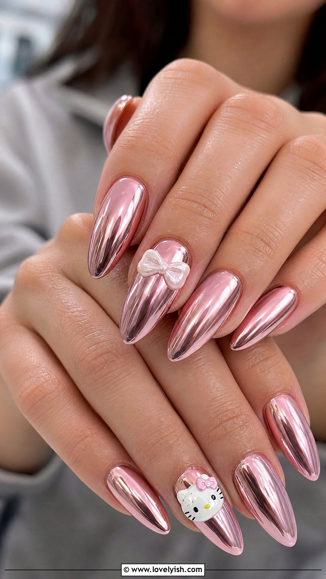 Hello Kitty Chrome Nails - 25 hello kitty nail designs - 25 hello kitty nail designs
