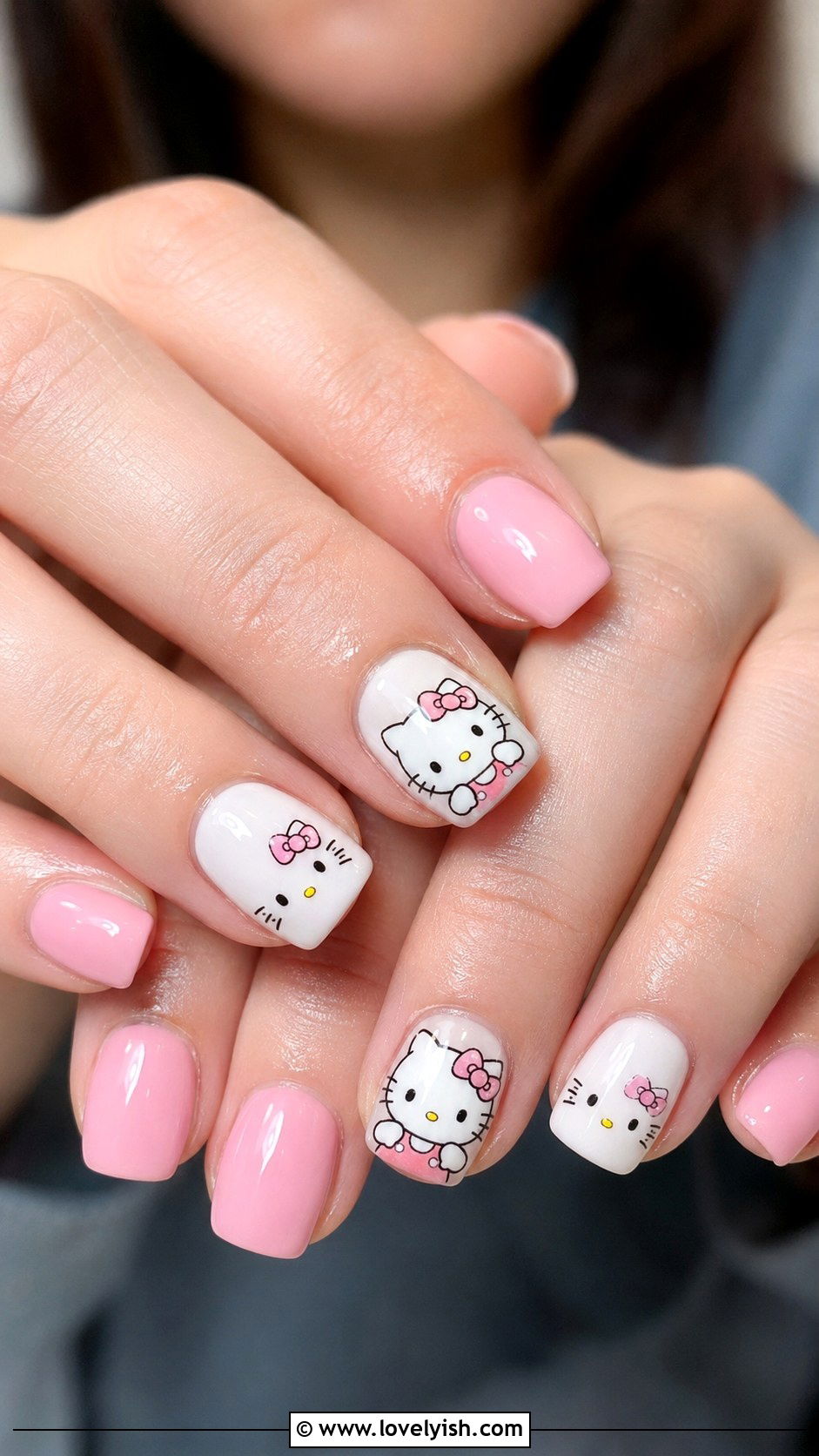 Hello Kitty Nail Design - 45 cute nail designs - 45 cute nail designs