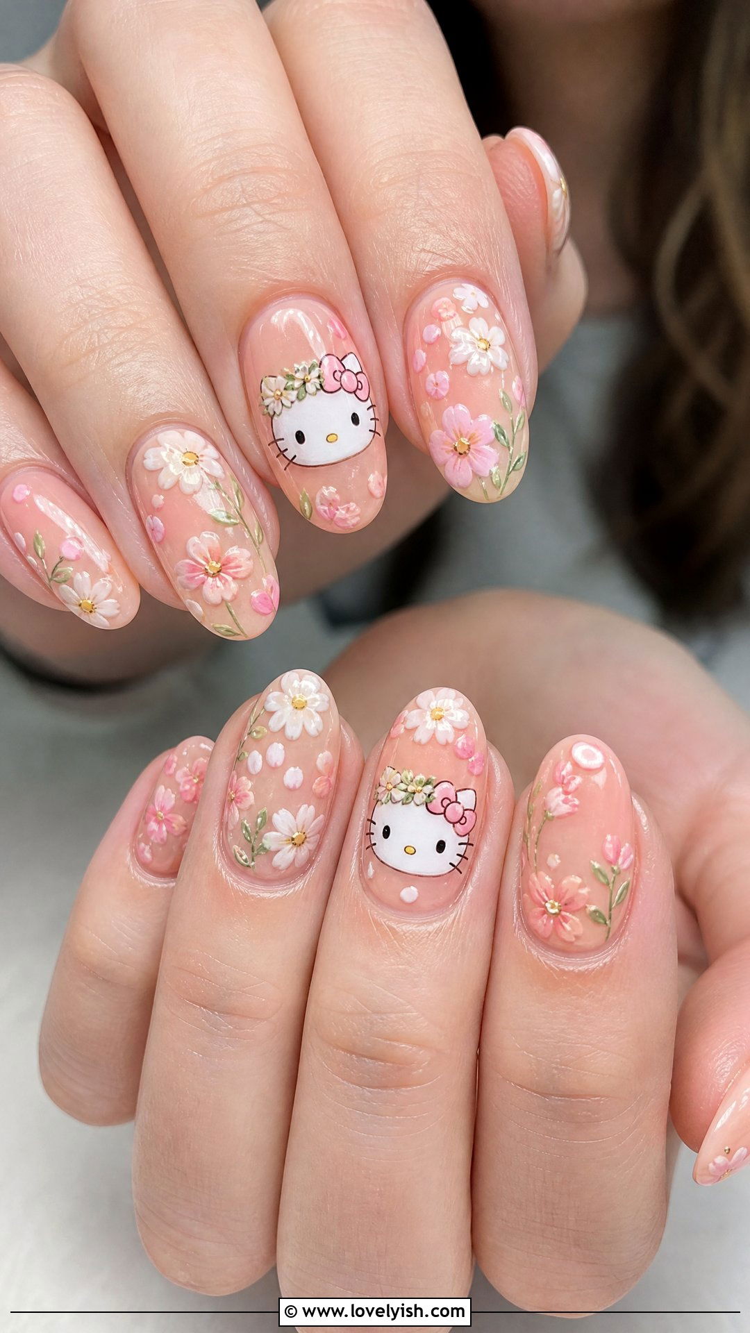 Hello Kitty Nails With Flowers - 25 hello kitty nail designs - 25 hello kitty nail designs