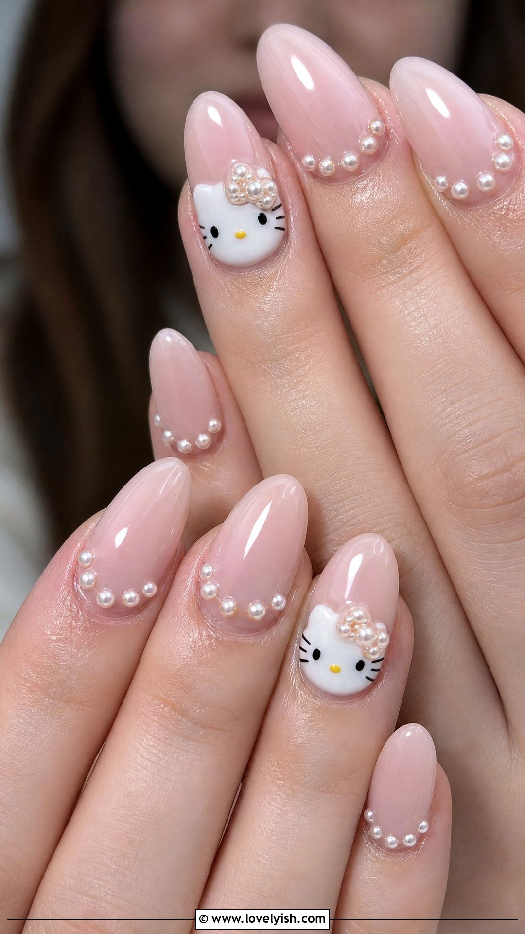 Hello Kitty Nails With Pearls - 25 hello kitty nail designs - 25 hello kitty nail designs