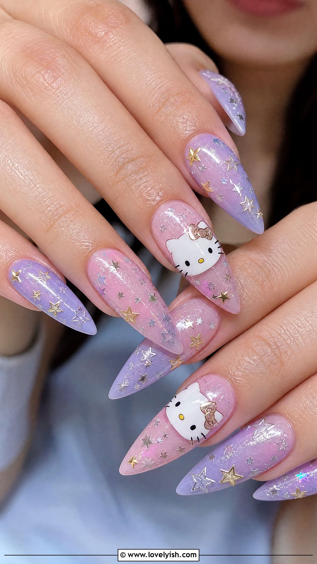 Hello Kitty Nails With Stars - 25 hello kitty nail designs - 25 hello kitty nail designs