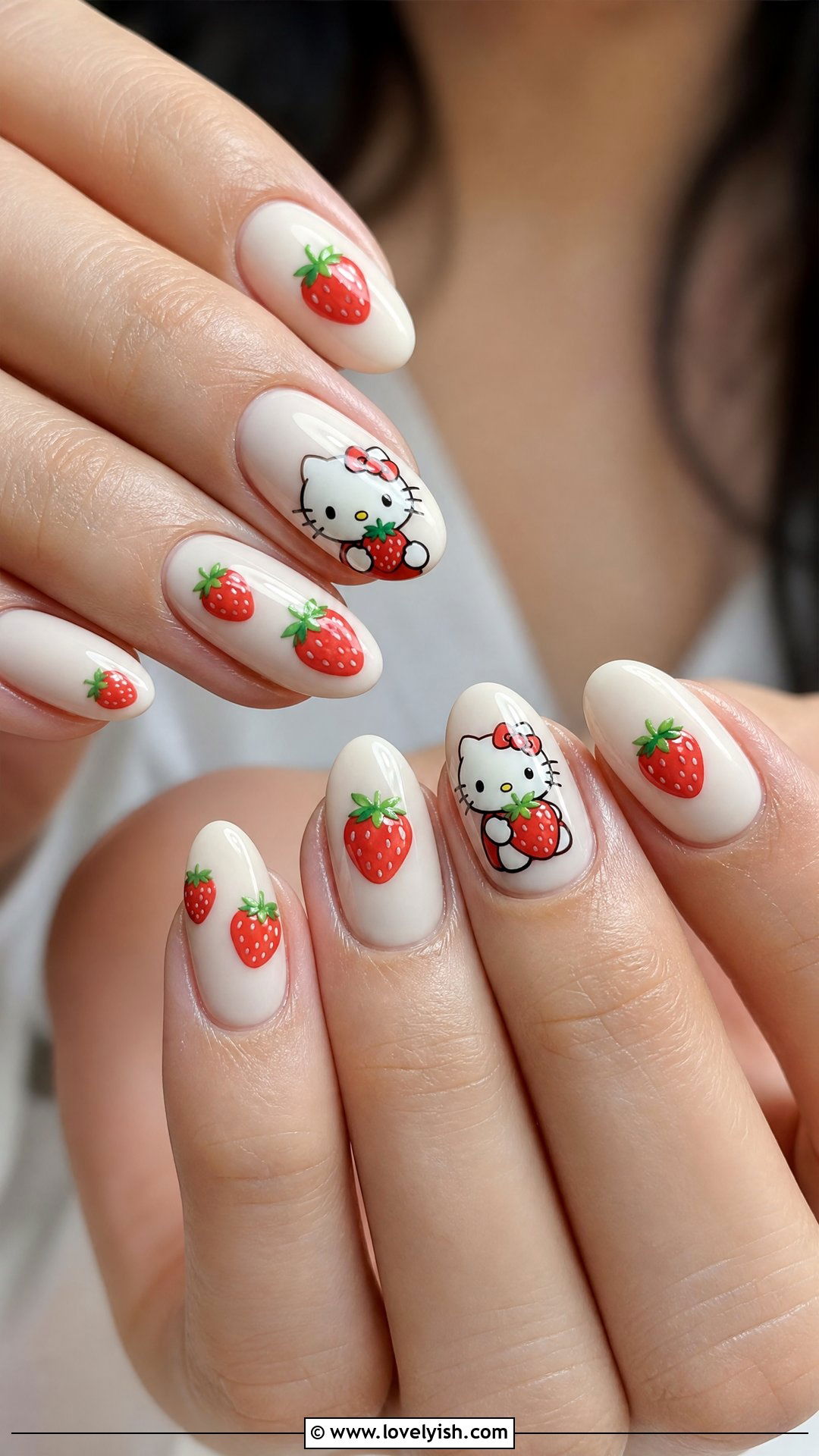 Hello Kitty Nails With Strawberries - 25 hello kitty nail designs - 25 hello kitty nail designs