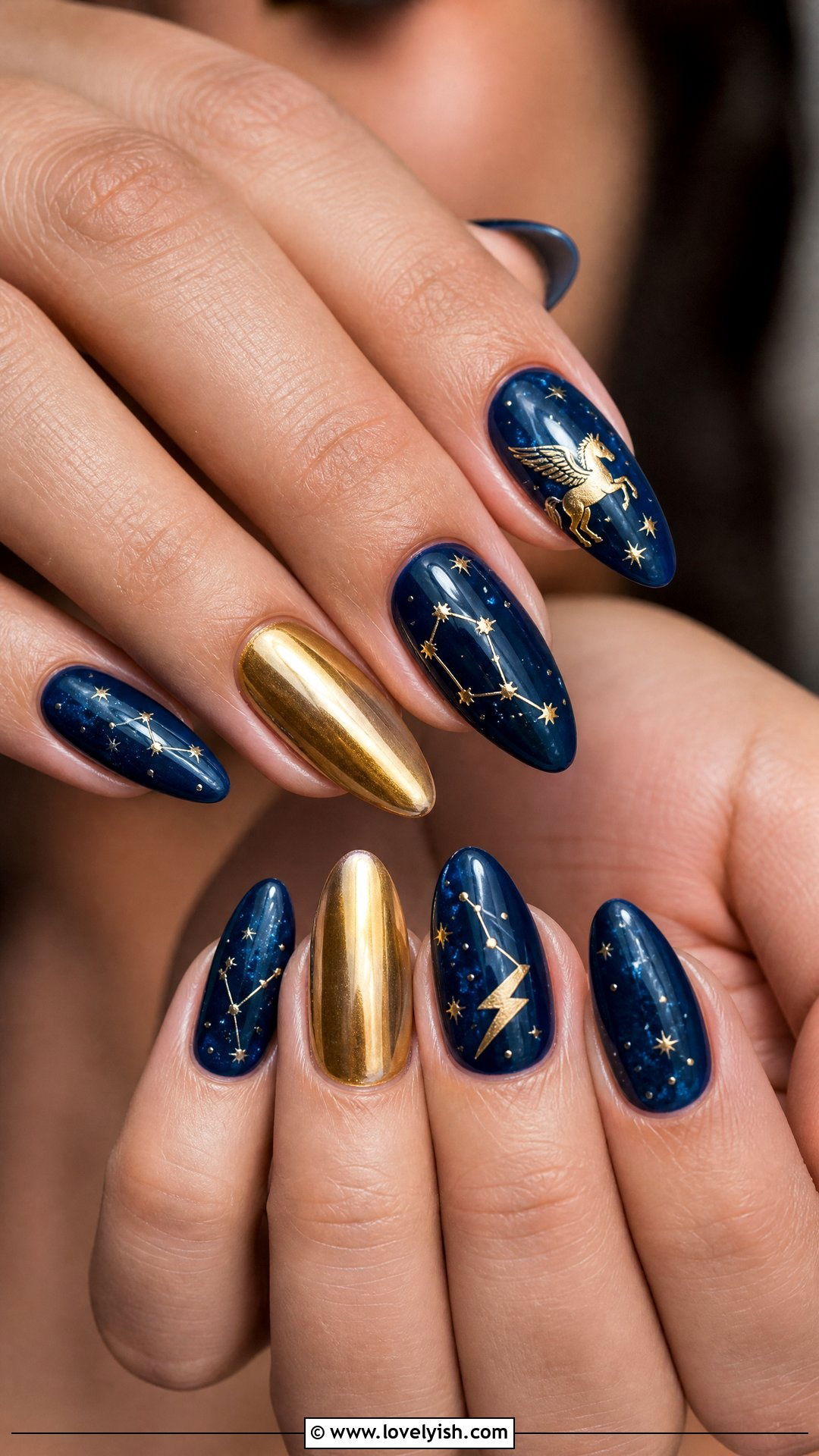 Hercules Constellation Nails - 50 disney nail designs - 50 disney nail designs