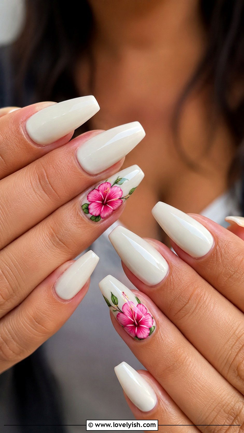 Hibiscus Tropical Nails - 50 may nails - 50 may nails
