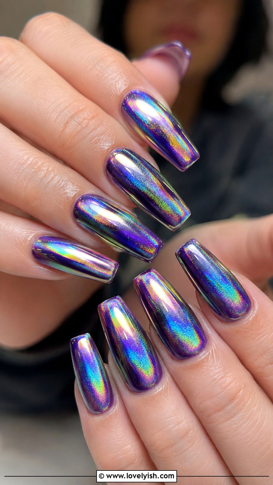 Holographic Chrome Nails - 50 luxury nails - 50 luxury nails