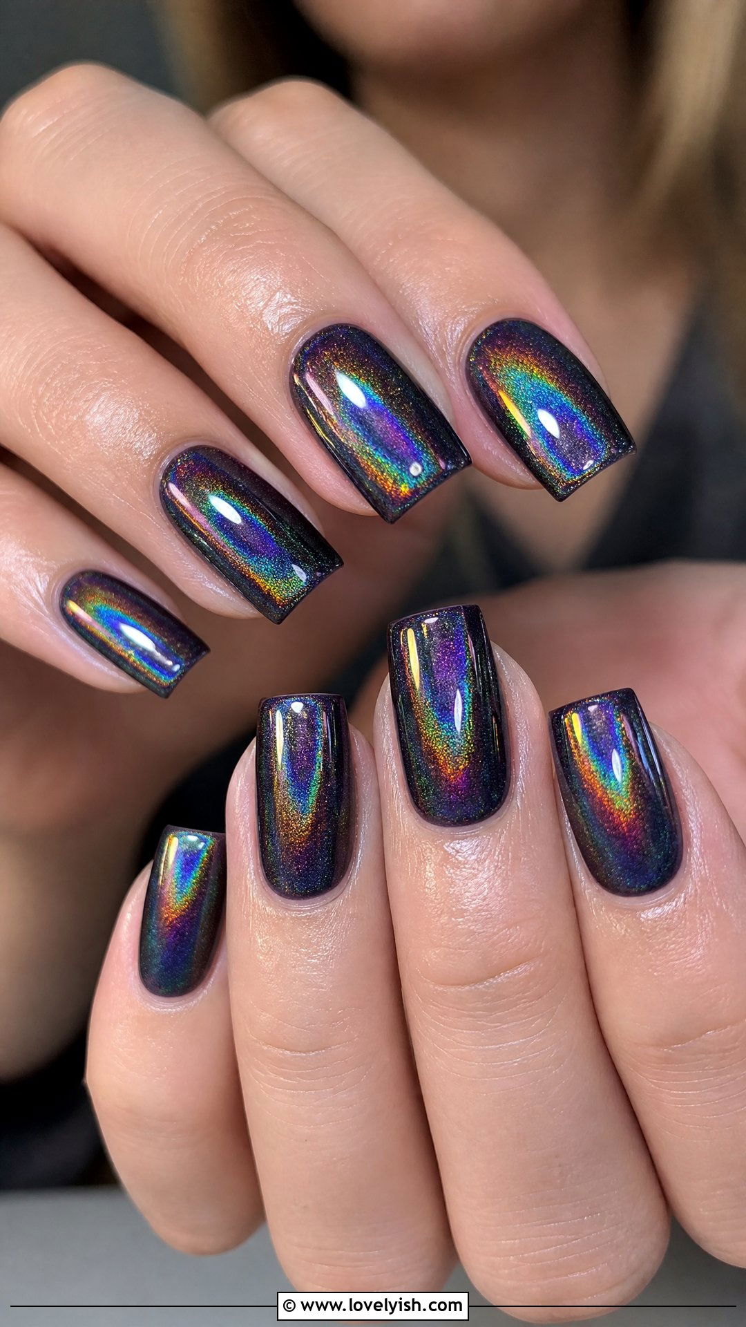 Holographic Chrome Square Nails - 50 square nails - 50 square nails