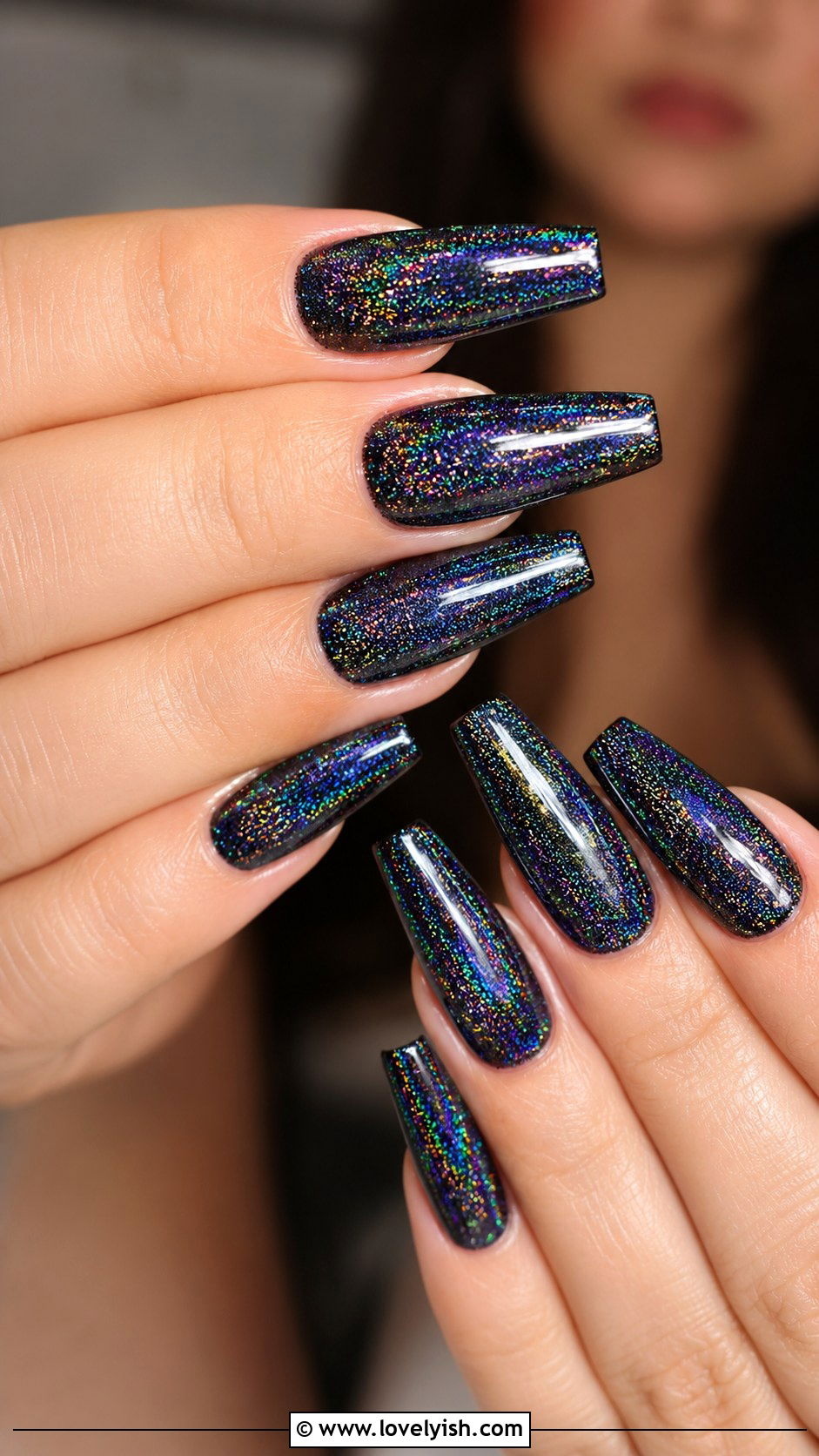 Holographic Disco Nails - 40 nail design template - 40 nail design template