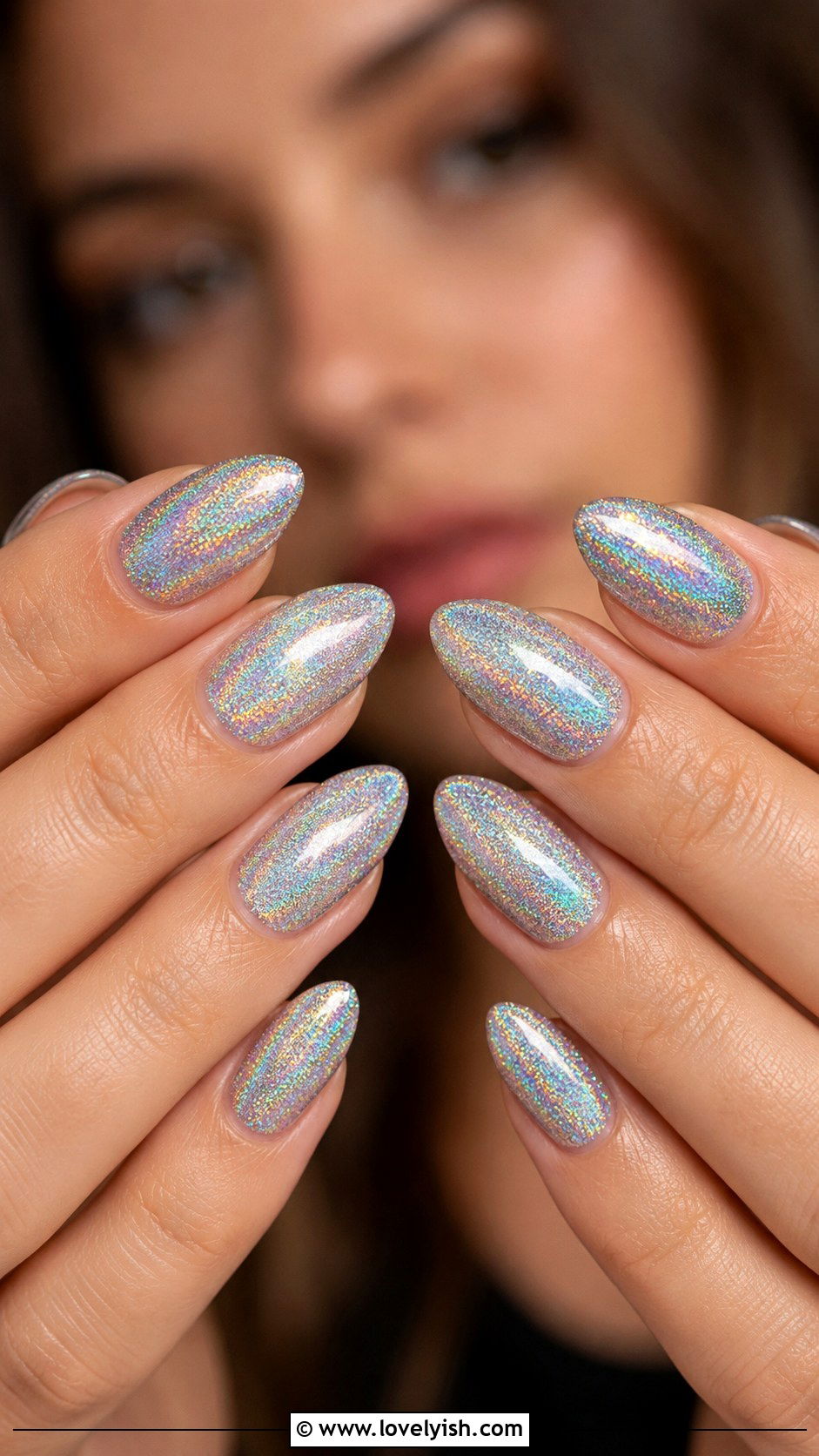 Holographic Glitter Dip Nails - 25 dip nail designs - 25 dip nail designs