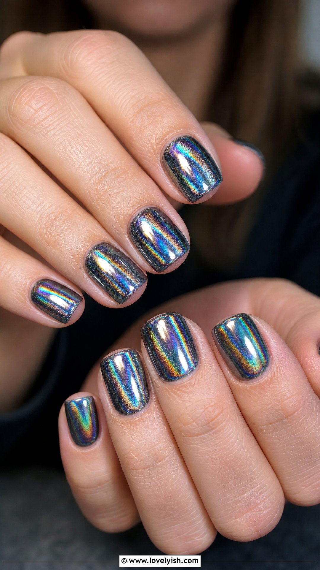 Holographic Silver Disco Ball Nails - 50 concert nails - 50 concert nails