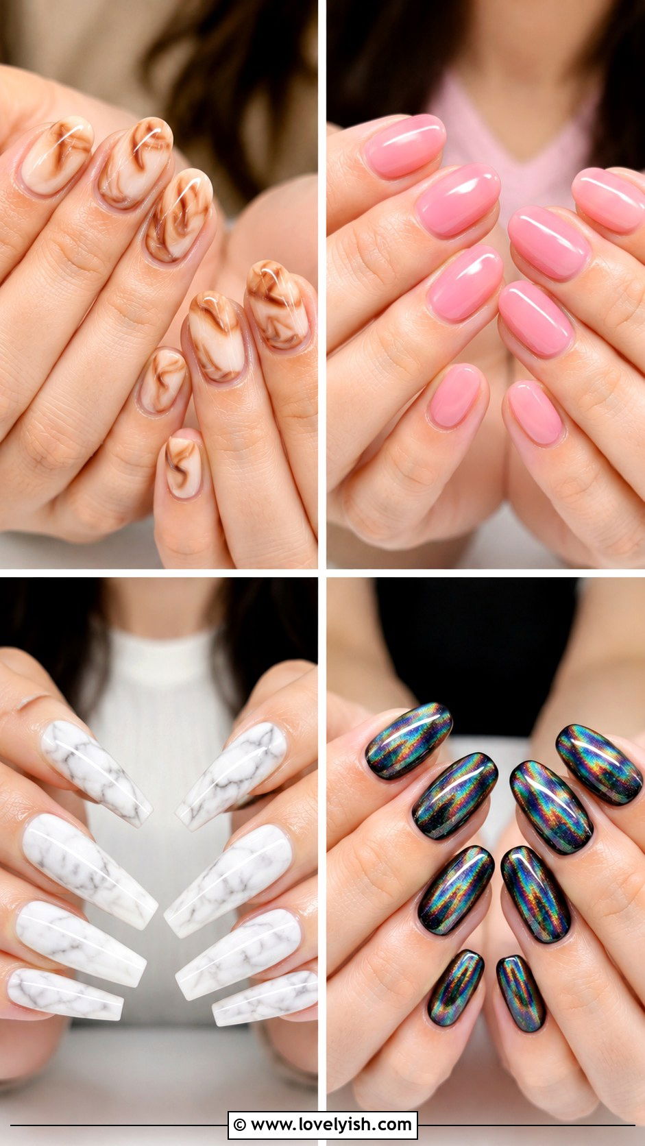 Holographic Sparkle Nails - 34 nail design art ideas - 34 nail design art ideas