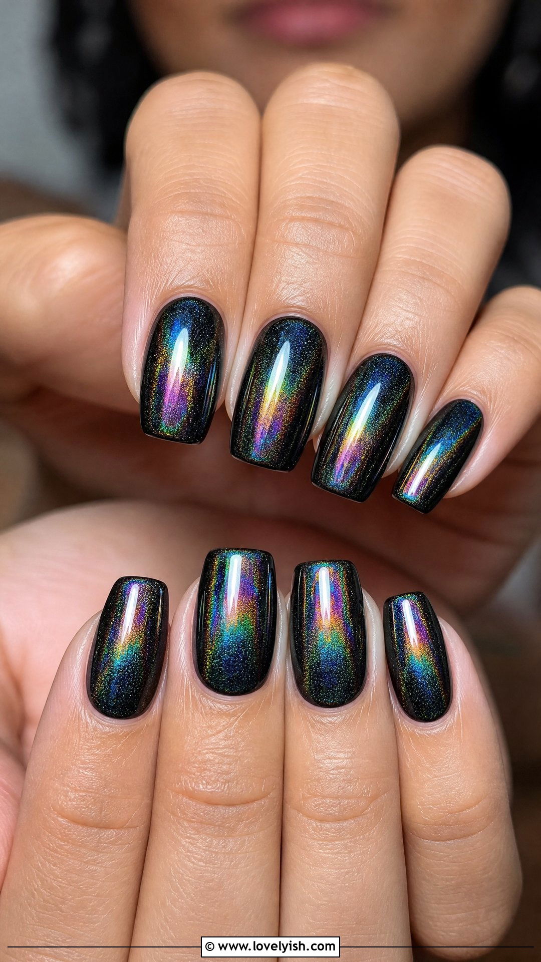 Holographic Squoval Nails - 50 squoval nails - 50 squoval nails