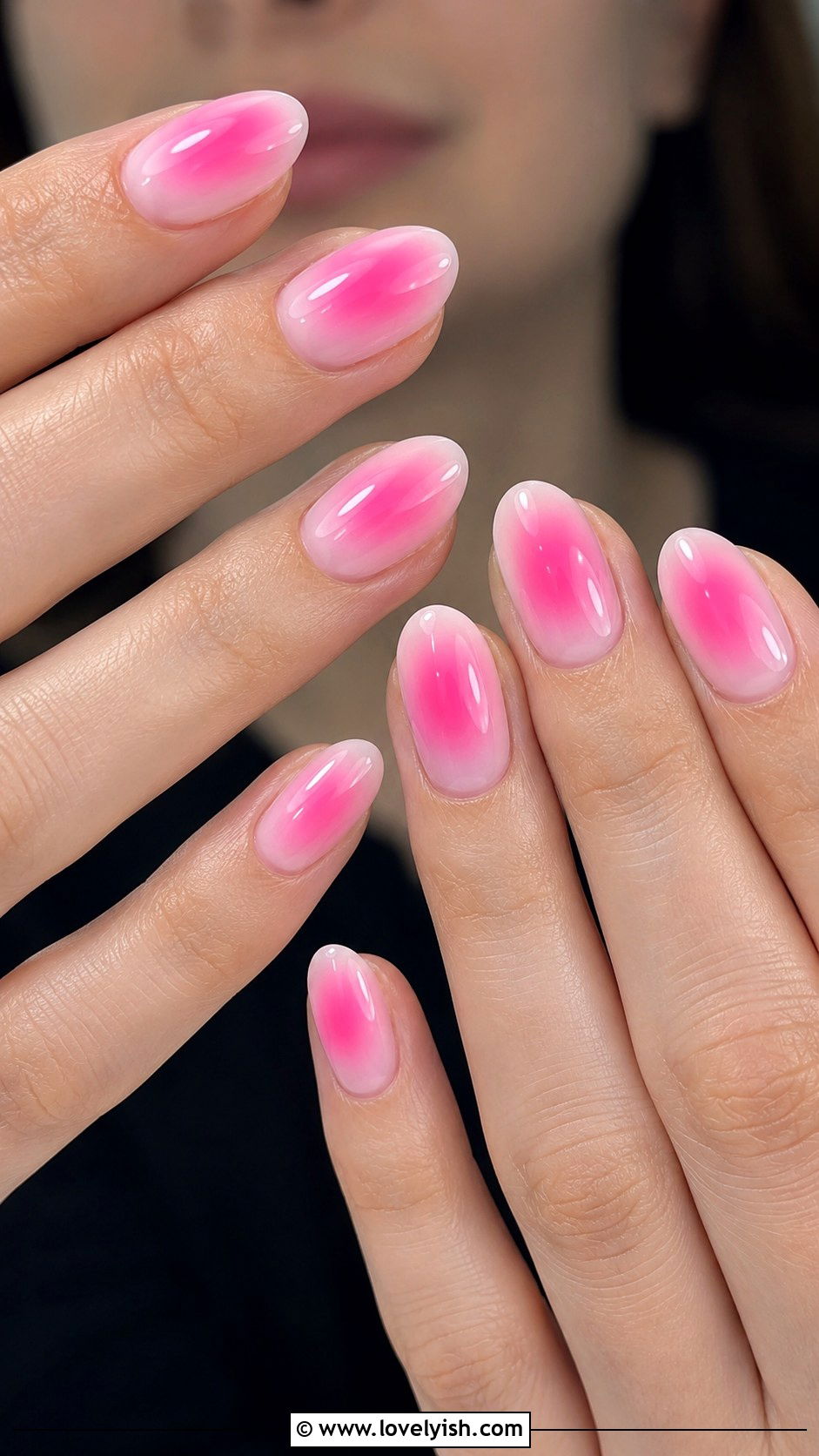 Hot Pink Aura Nails - 39 summer nail ideas - 39 summer nail ideas