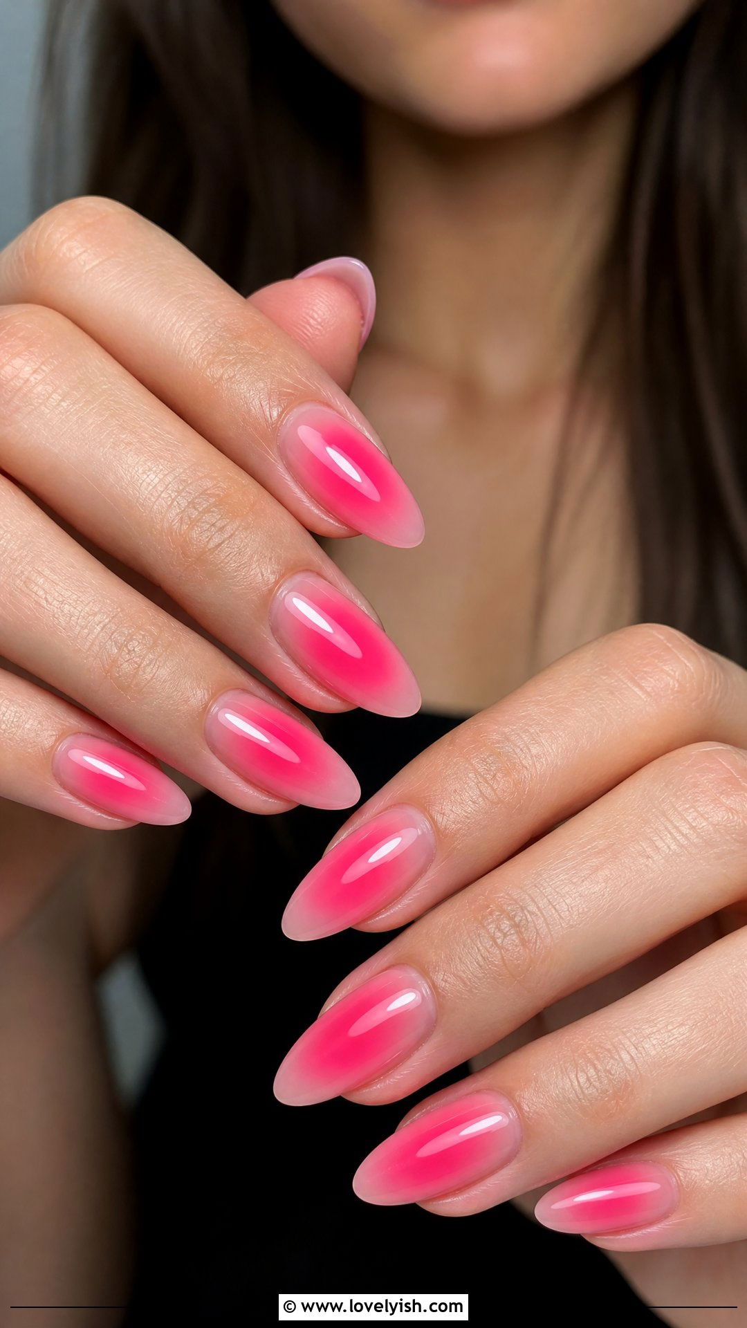 Hot Pink Aura Nails - 50 spring nails - 50 spring nails