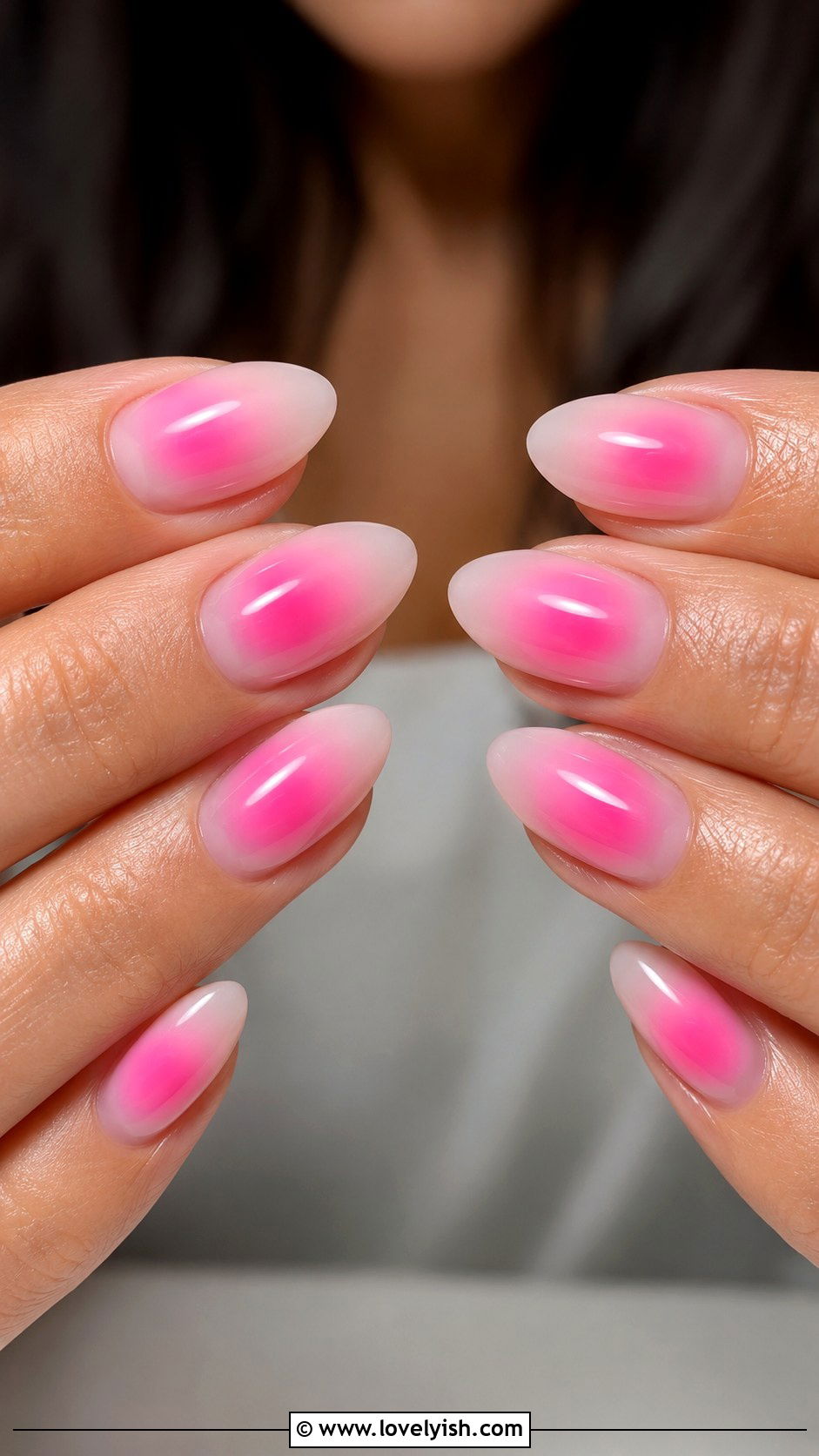 Hot Pink Aura Nails - 40 nail design summer - 40 nail design summer