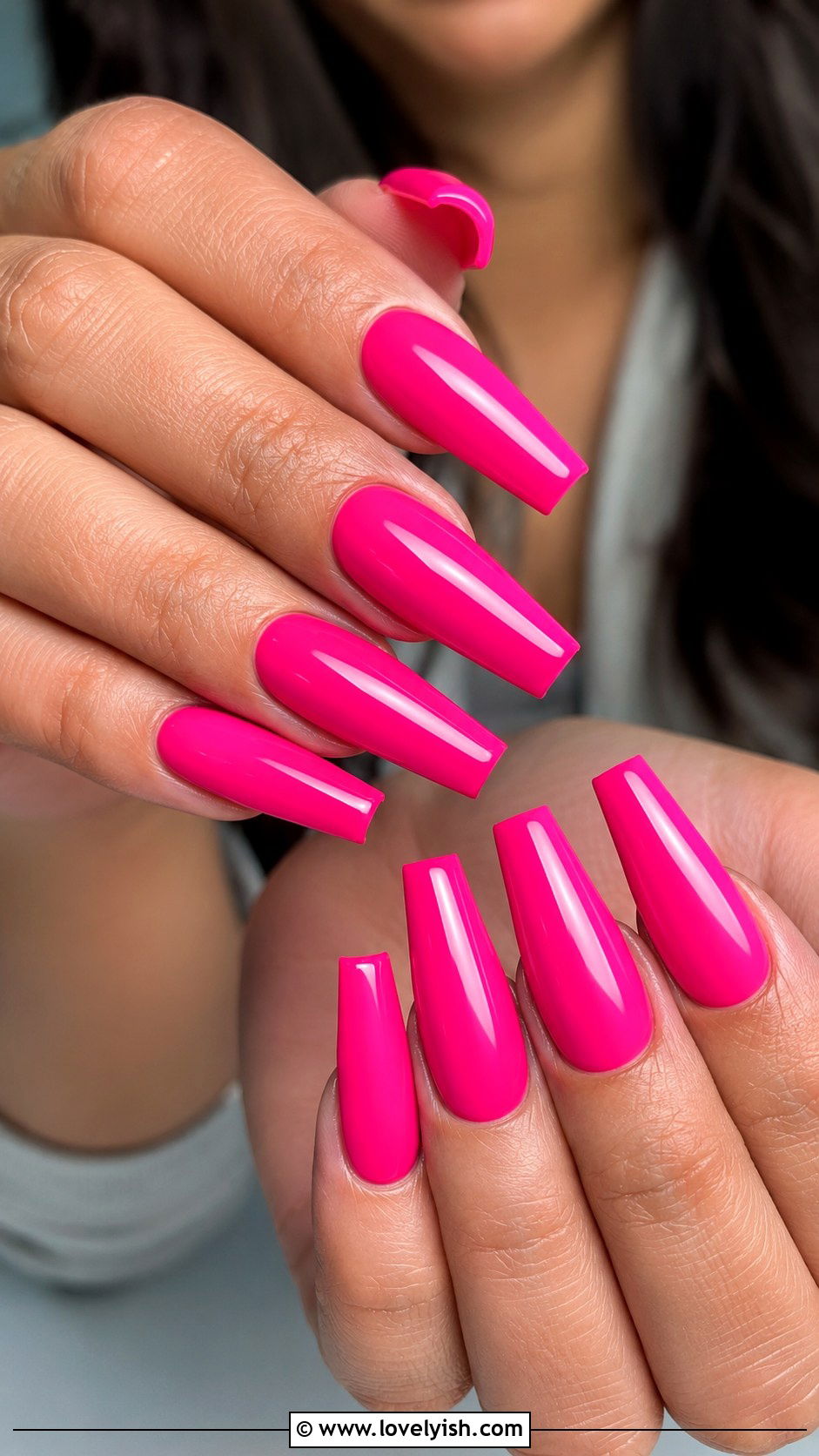 Hot Pink Barbie Gel X Nails - 50 gel x nails - 50 gel x nails