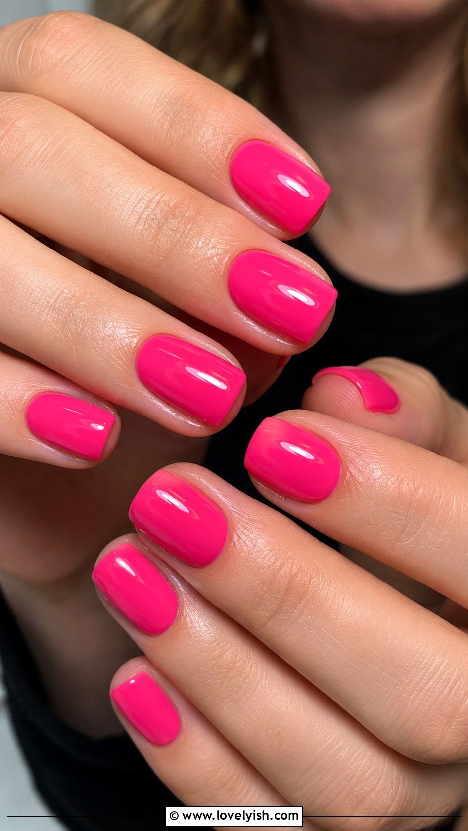 Hot Pink Barbiecore Glossy Nails - 25 hot pink nail designs - 25 hot pink nail designs