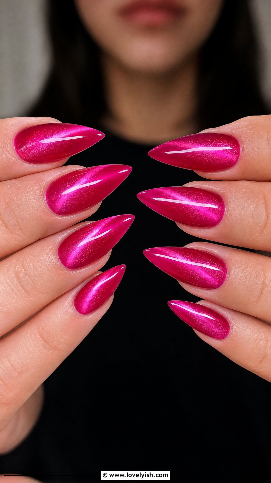 Hot Pink Cat Eye Nails - 25 cat eye nails design ideas - 25 cat eye nails design ideas